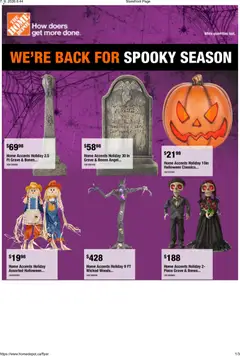 Un aperçu du dépliant Home Depot - Halloween flyer du magasin Home Depot est valide à partir 27 août 2026