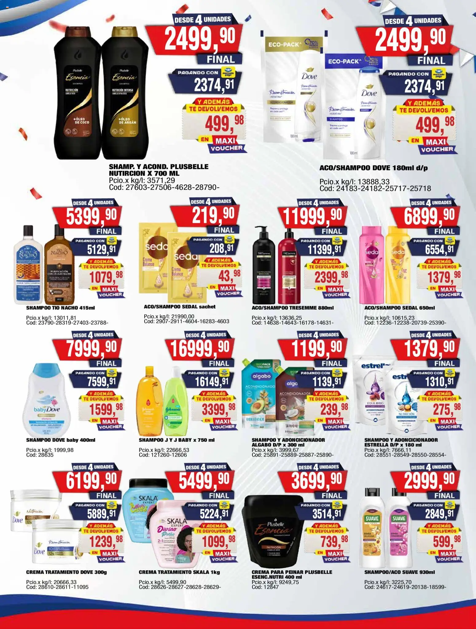 Vista previa del folleto de la tienda Maxiconsumo válido desde el 10/08/2026 - Té, Coco, Shampoo, Crema, Acondicionador