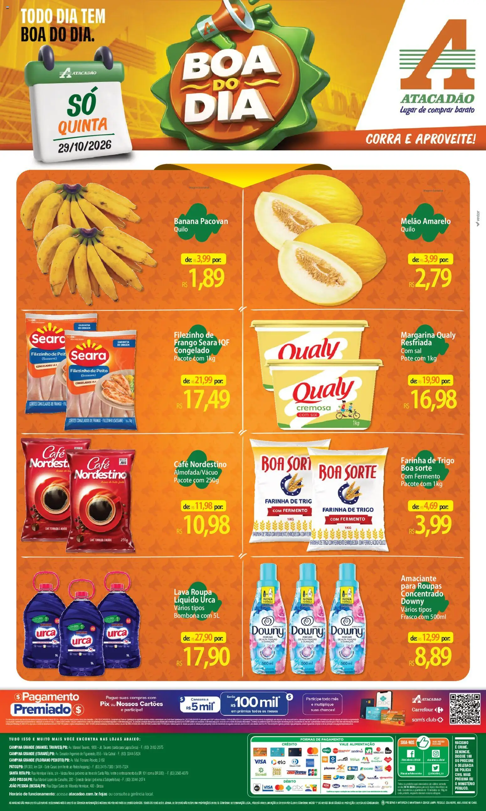 Pré-Visualização do folheto "Atacadão ofertas - PB" da loja Atacadão válido a partir de 29/10/2026