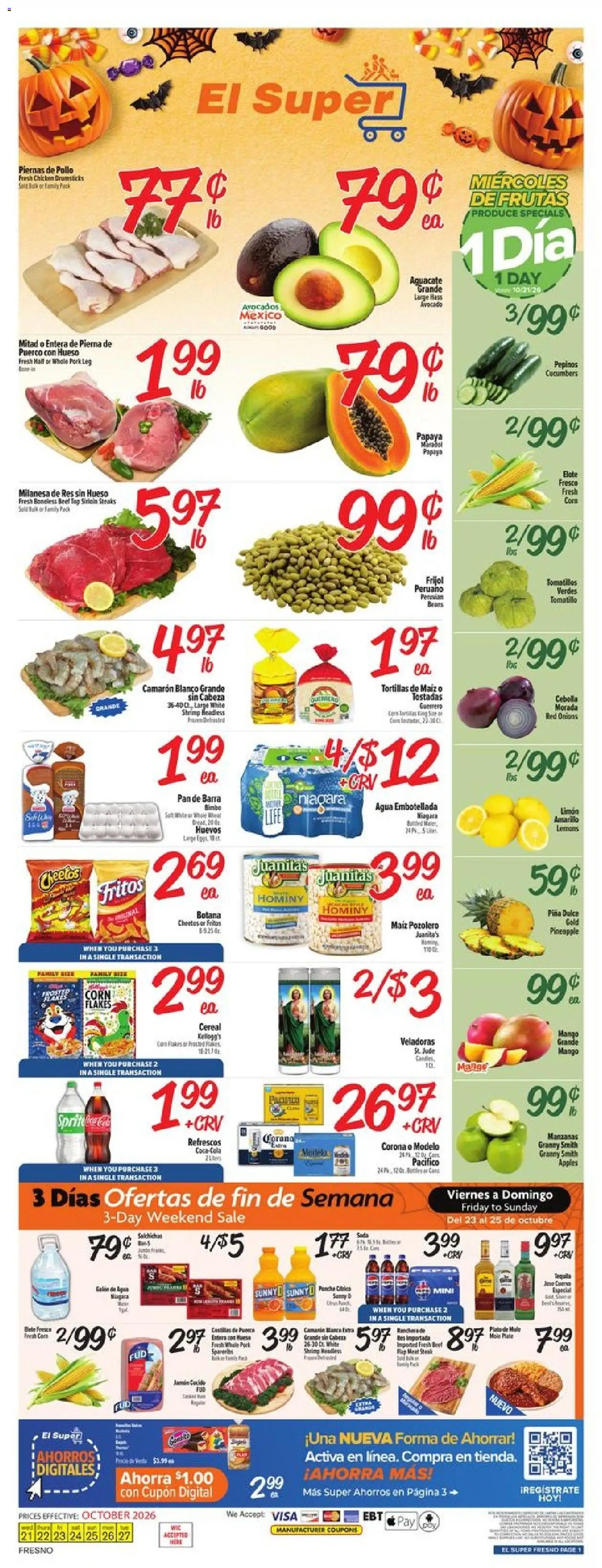 Ad Preview of El Super El Super Weekly Ad from 10/21/2026