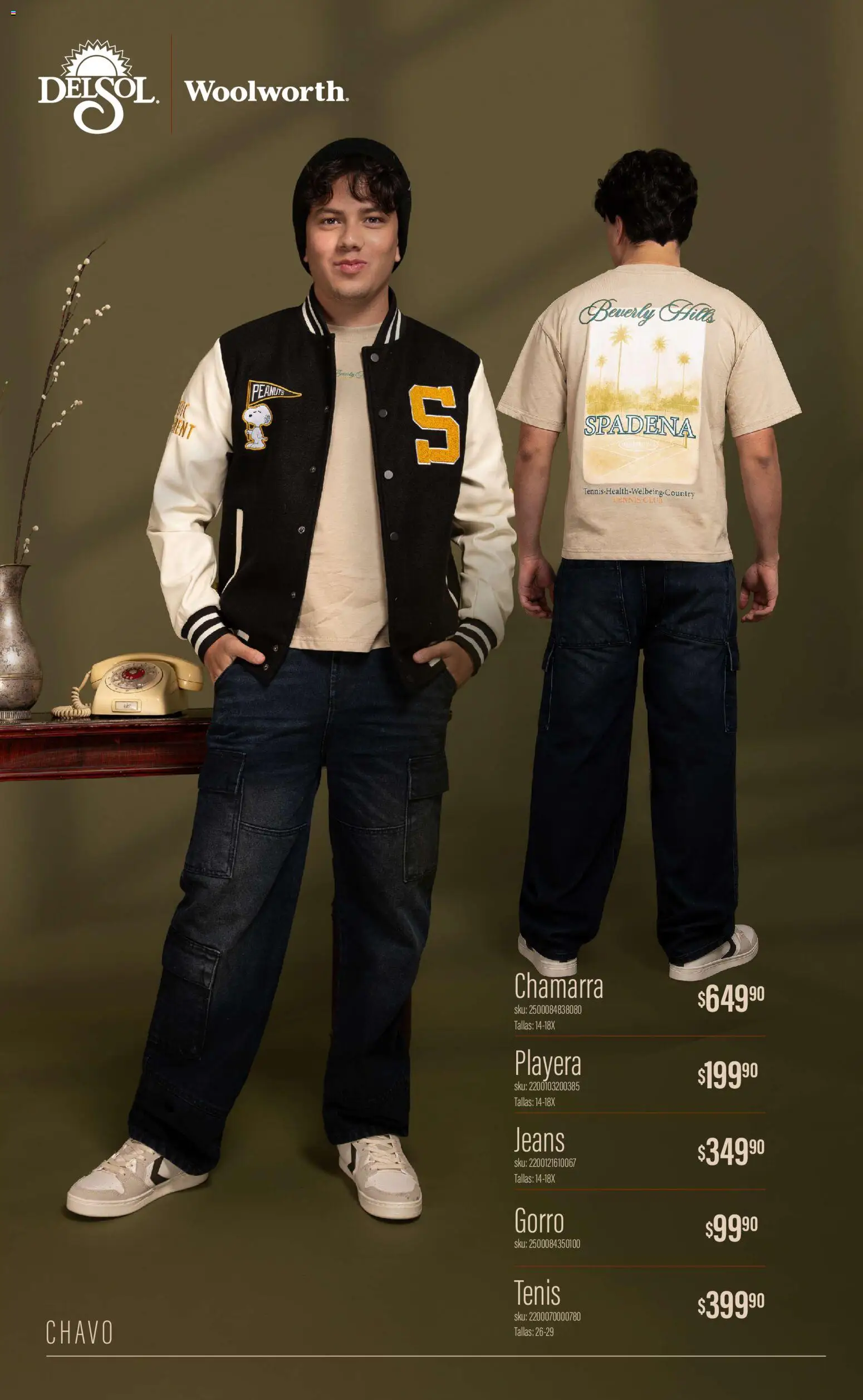 Vista previa las ofertas de la tienda Del Sol y Woolworth - Del Sol y Woolworth catálogo Luce el Otoño desde el 01/10/2026 - Tenis, Playera, Chamarra