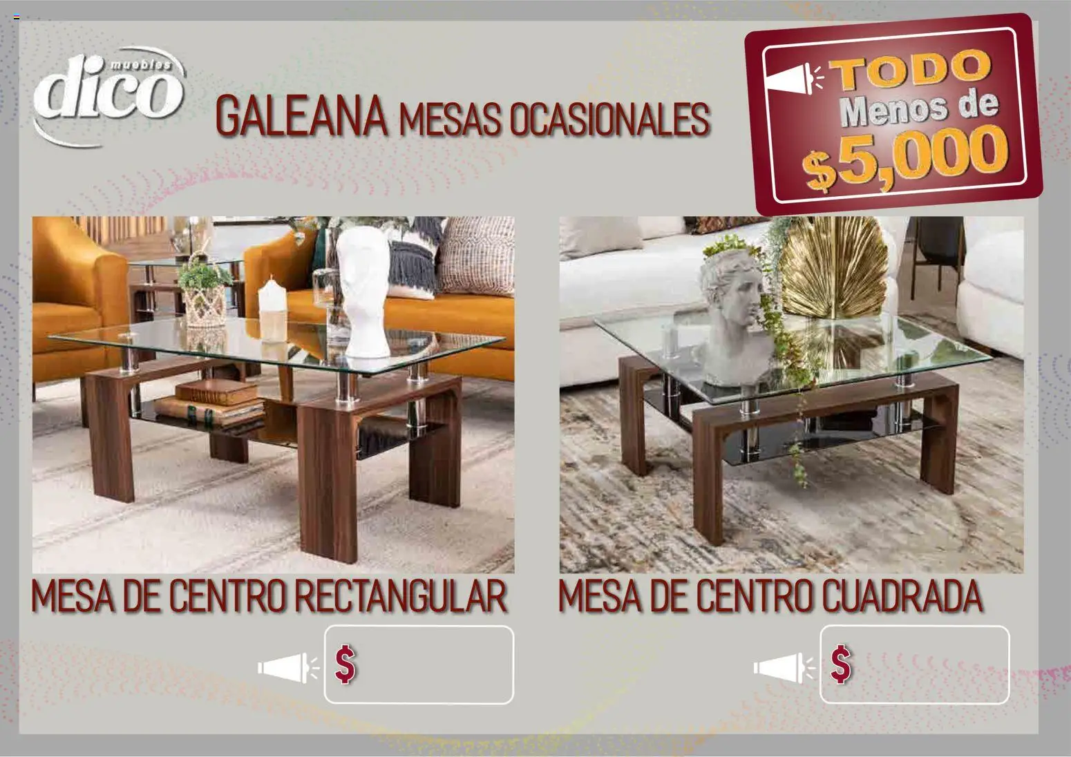 Vista previa las ofertas de la tienda Muebles Dico - Muebles Dico catálogo Todo menos de 5000 Pacifico desde el 09/04/2026 