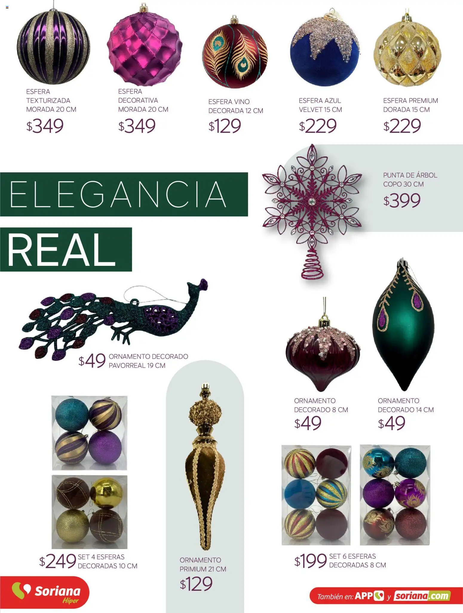 Vista previa las ofertas de la tienda Soriana - Soriana Híper - Decoracion Navideña desde el 30/09/2026 - Vino
