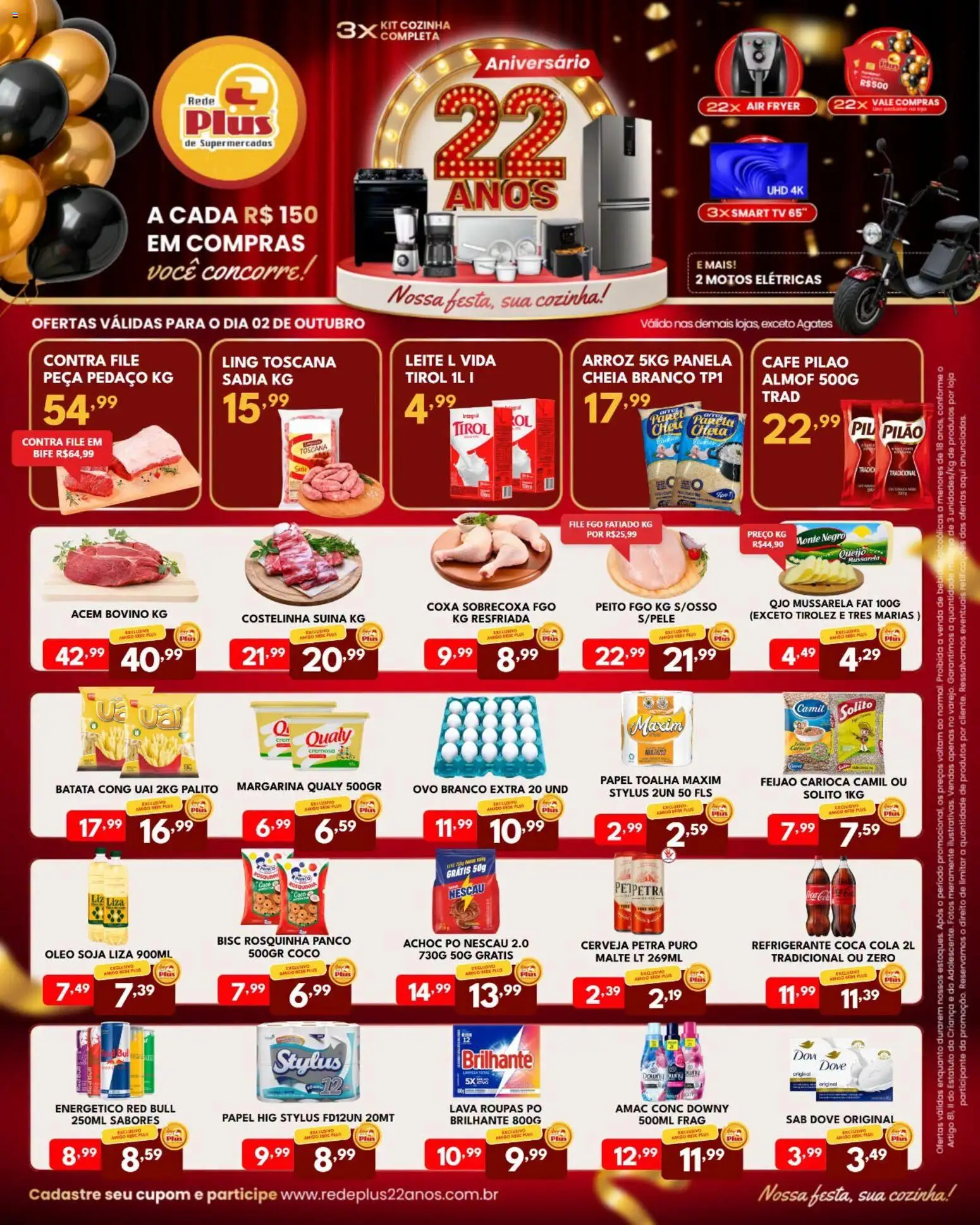 Pré-Visualização do folheto "Rede Plus Supermercados - Ofertas da semana" da loja Rede Plus Supermercados válido a partir de 02/10/2026