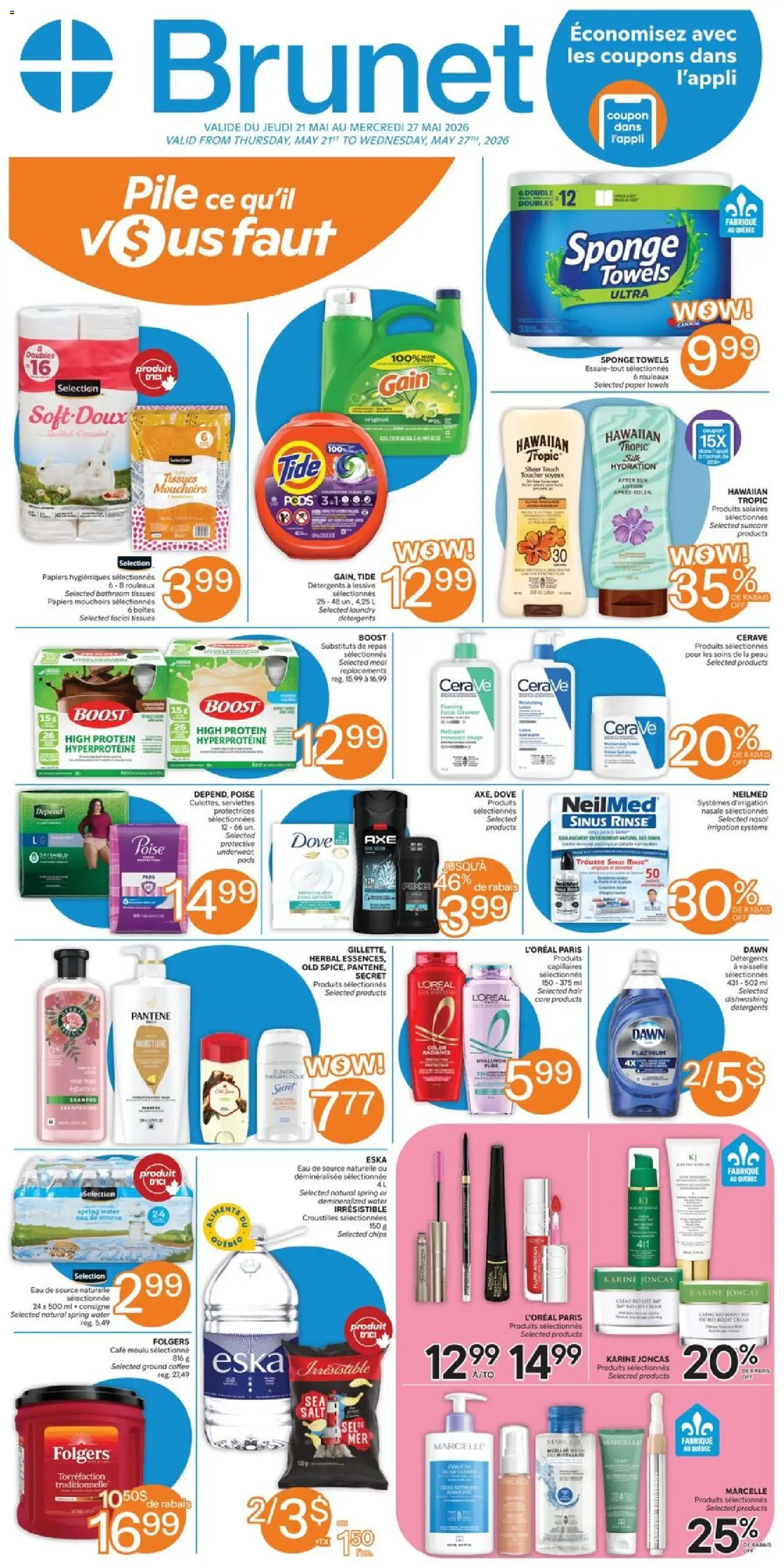 Preview of leaflet Brunet weekly flyer / circulaire from shop Brunet is valid from May 21, 2026