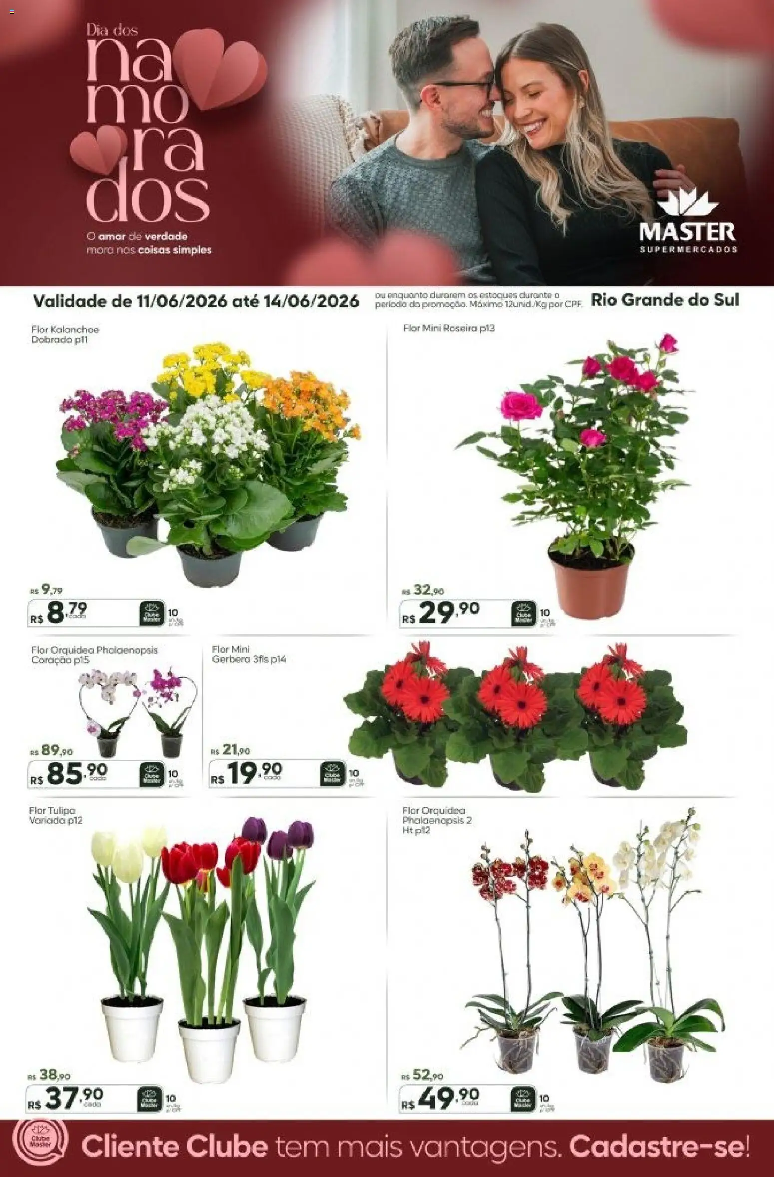 Pré-Visualização do folheto "Master ofertas Flores" da loja Master válido a partir de 11/06/2026 - Orquídea, Gerbera