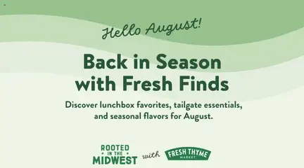Ad Preview of Fresh Thyme Fresh Thyme Monthly Ad from 08/01/2026