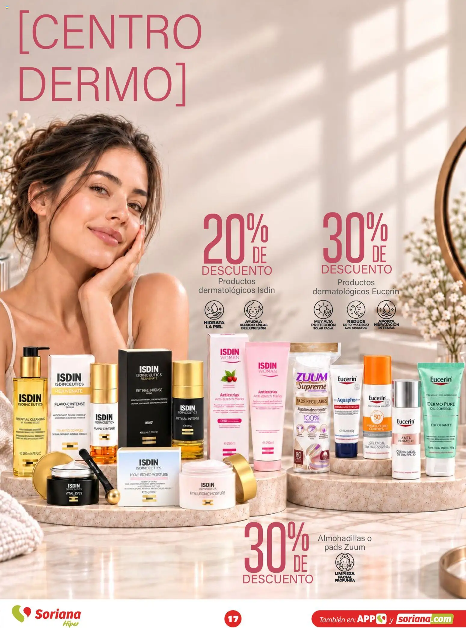 Vista previa las ofertas de la tienda Soriana - Soriana Híper - Modo #Glowing desde el 30/09/2026 - Crema, Algodón, Exfoliante, Puré, Crema facial
