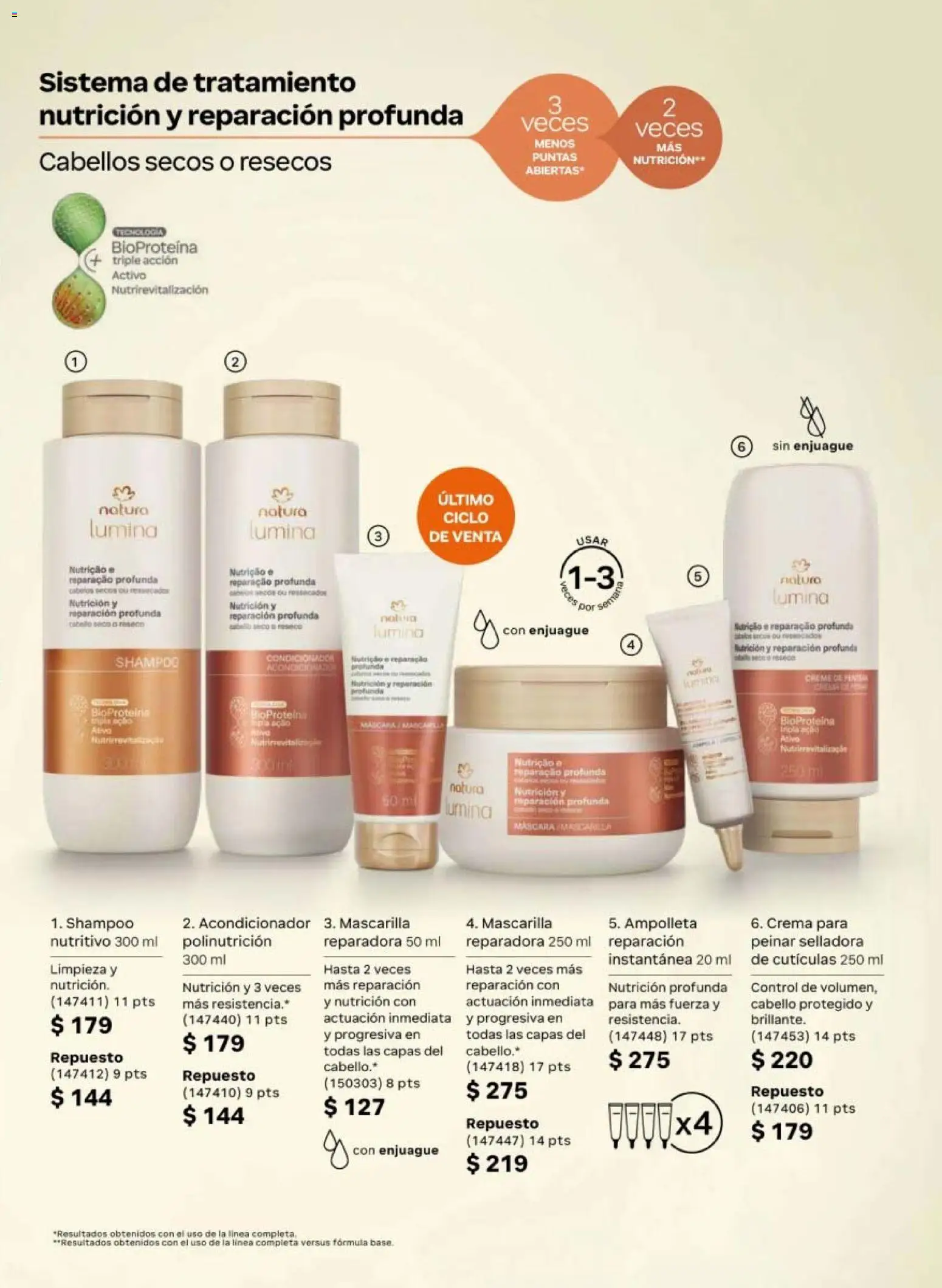 Vista previa las ofertas de la tienda Natura - Natura campaña 6 2026 desde el 02/04/2026 - Shampoo, Crema, Acondicionador, Mascarilla, Máscara