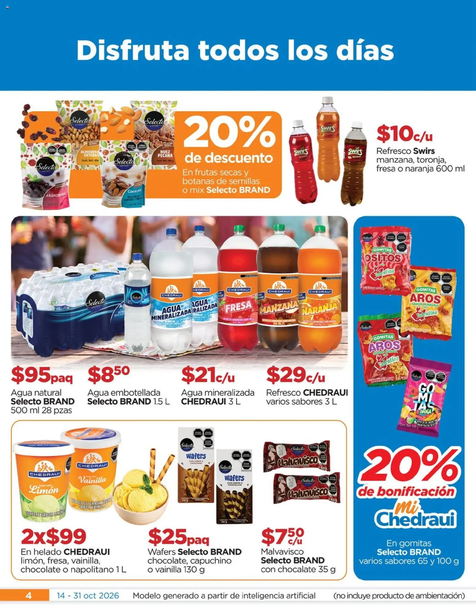 Vista previa las ofertas de la tienda Chedraui - Chedraui folleto Nuestras marcas propias calidad y variedad que cuesta menos desde el 14/10/2026 