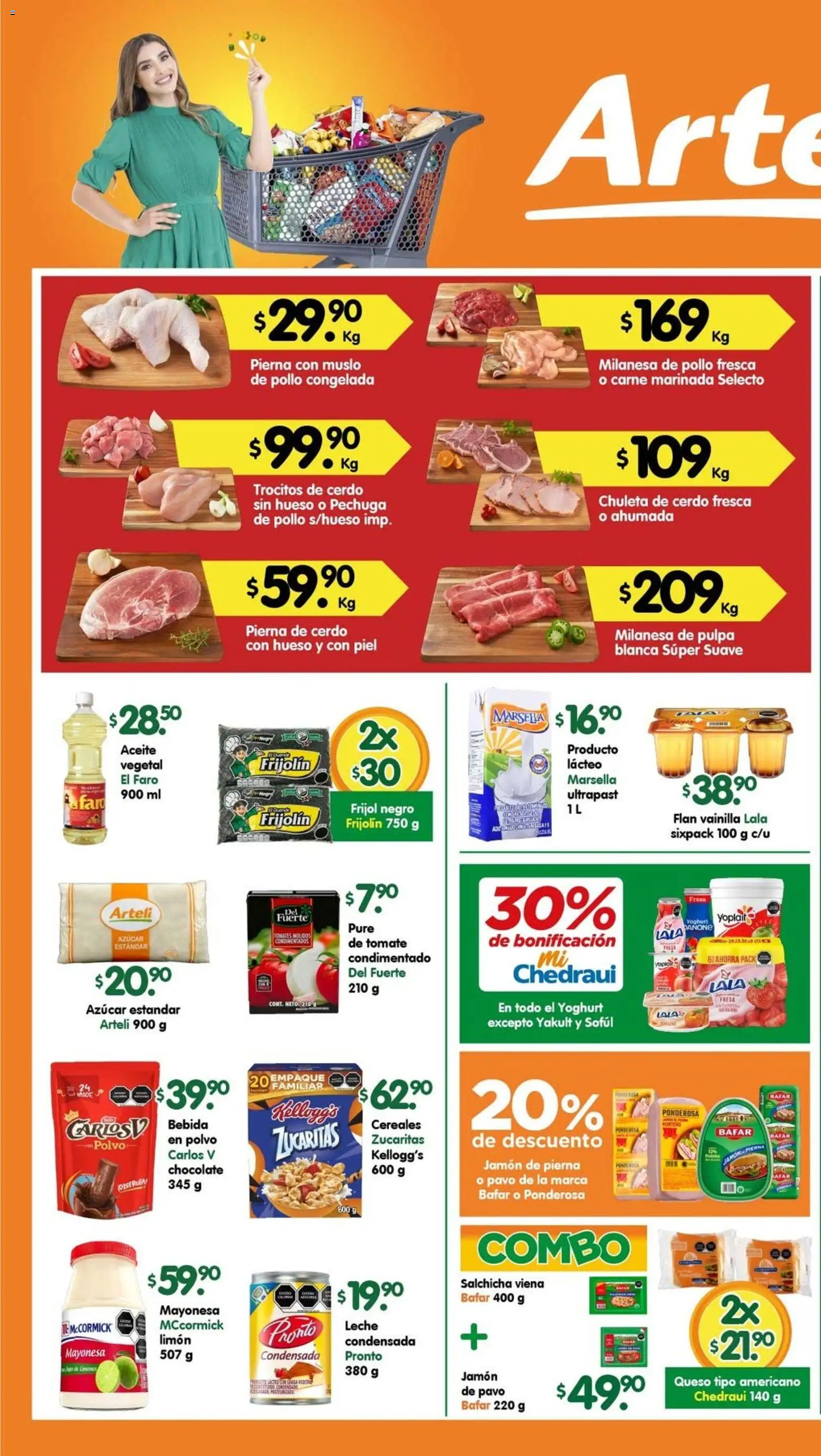 Vista previa las ofertas de la tienda Arteli - Arteli folleto desde el 08/06/2026 - Limón, Queso, Cereales, Limones, Pavo, Mayonesa, Pierna de cerdo, Chuleta de cerdo