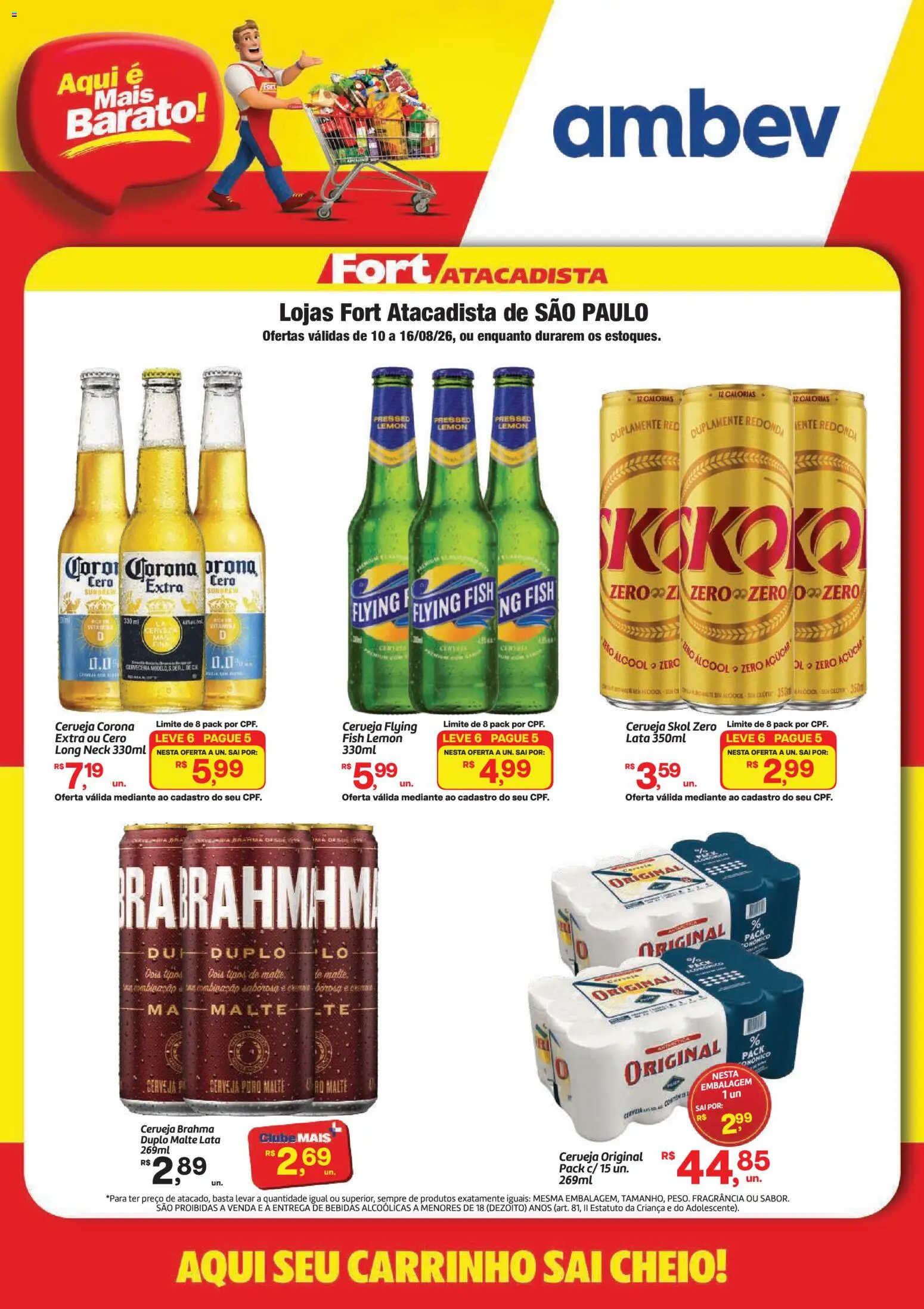 Pré-Visualização do folheto "Fort Atacadista ofertas Ambev" da loja Fort Atacadista válido a partir de 10/08/2026