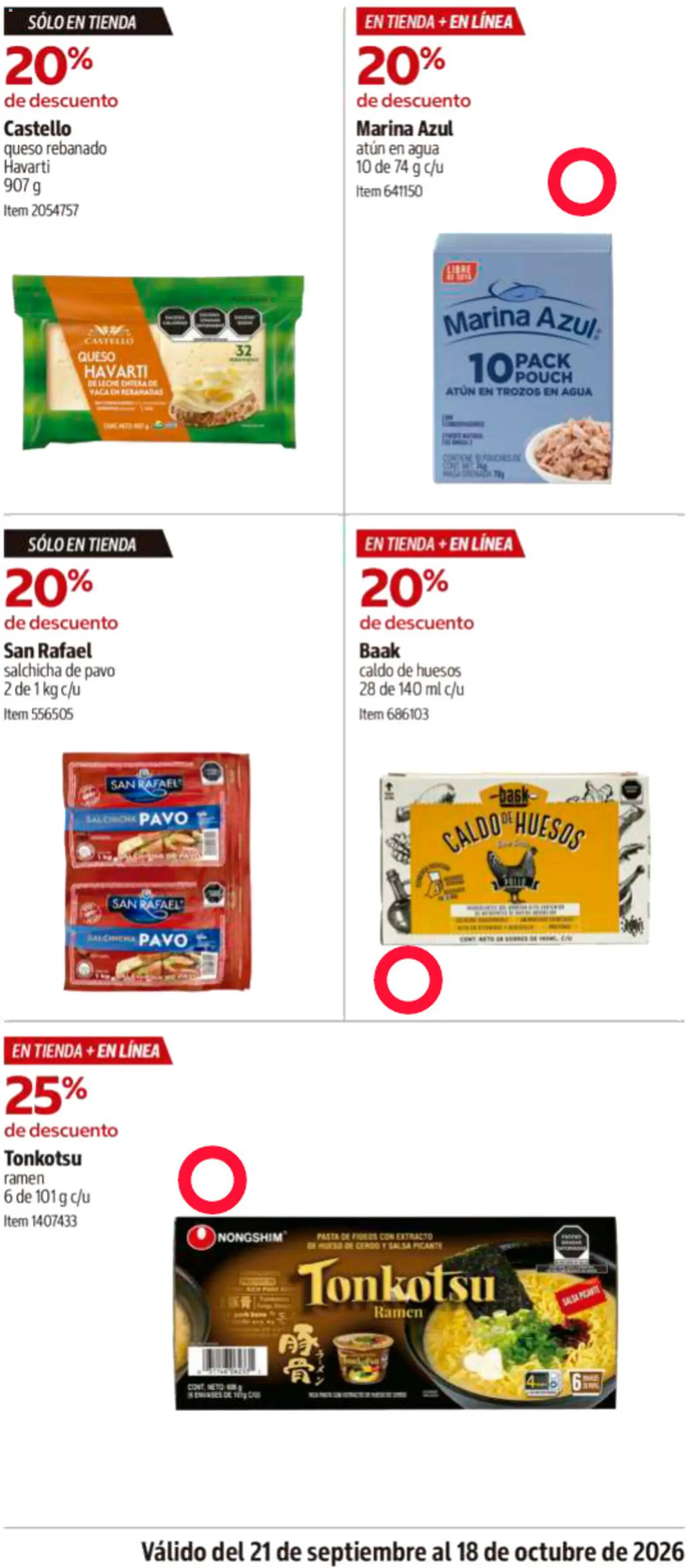 Vista previa las ofertas de la tienda Costco - Costco catálogo desde el 21/09/2026 - Agua, Queso, Pasta, Pavo, Atún, Cerdo, Salchicha, Fideos