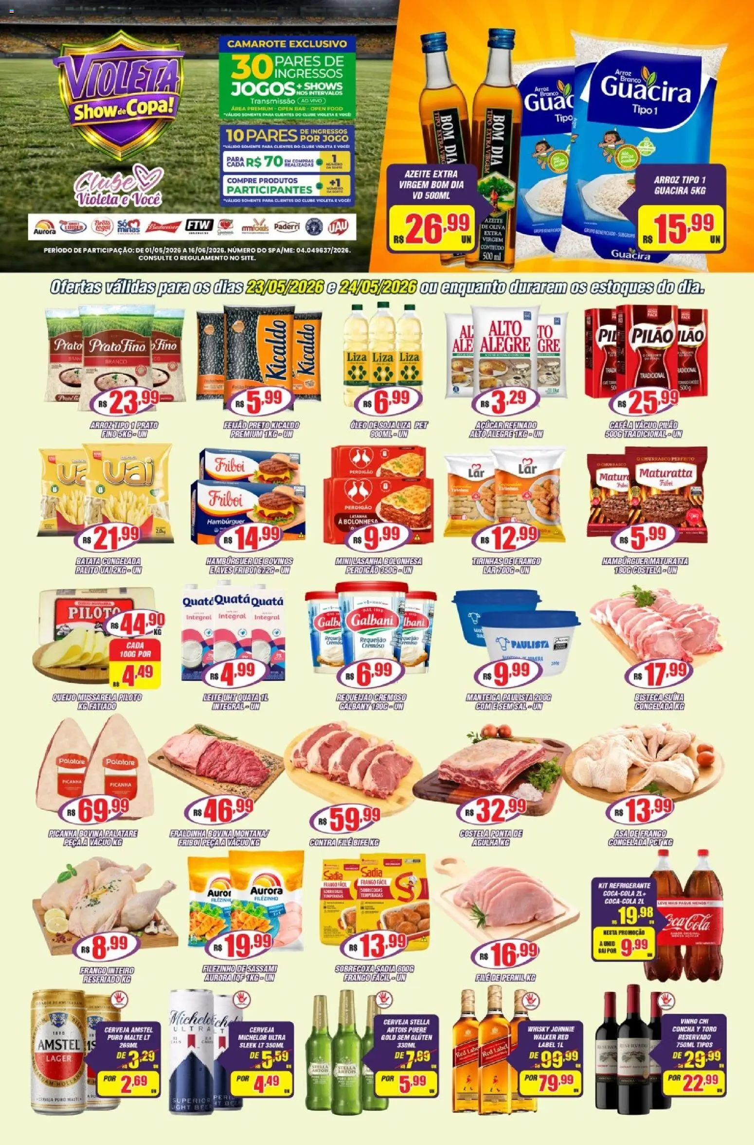 Pré-Visualização do folheto "Violeta Supermercados - Ofertas da semana" da loja Violeta Supermercados válido a partir de 23/05/2026