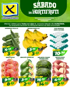 Pré-Visualização do folheto "X Supermercados ofertas Hortifruti" da loja X Supermercados válido a partir de 06/06/2026