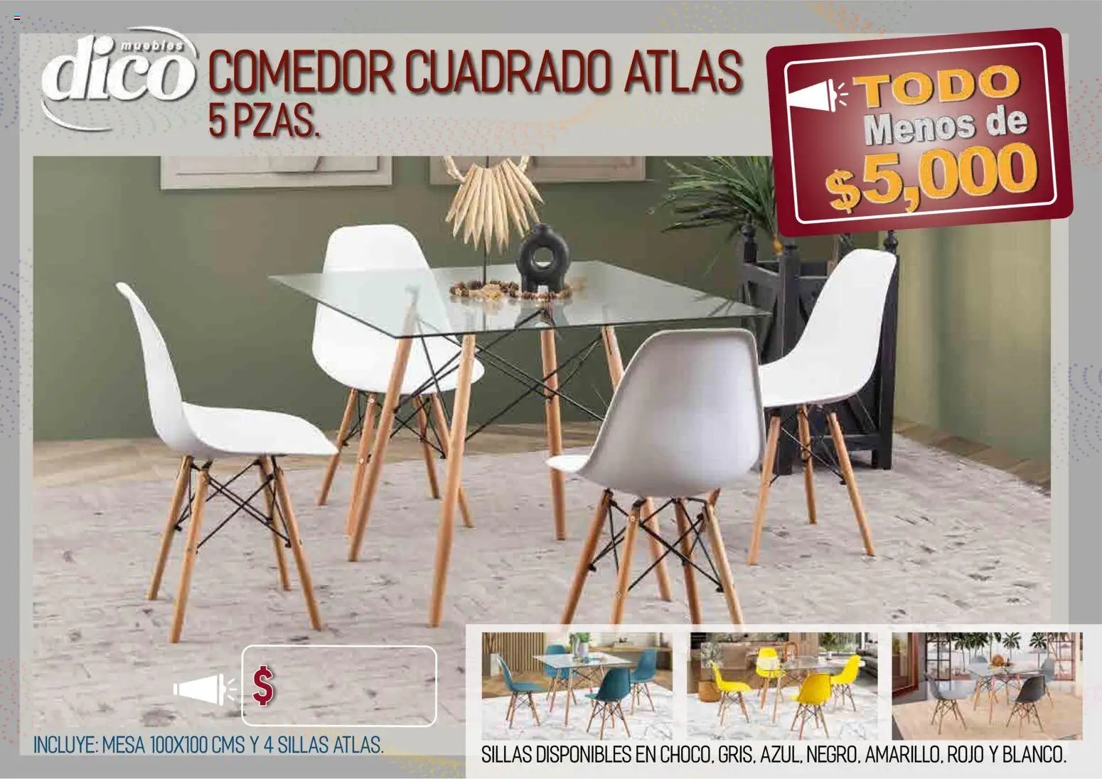 Vista previa las ofertas de la tienda Muebles Dico - Muebles Dico catálogo Todo menos de 5000 Pacifico desde el 09/04/2026 