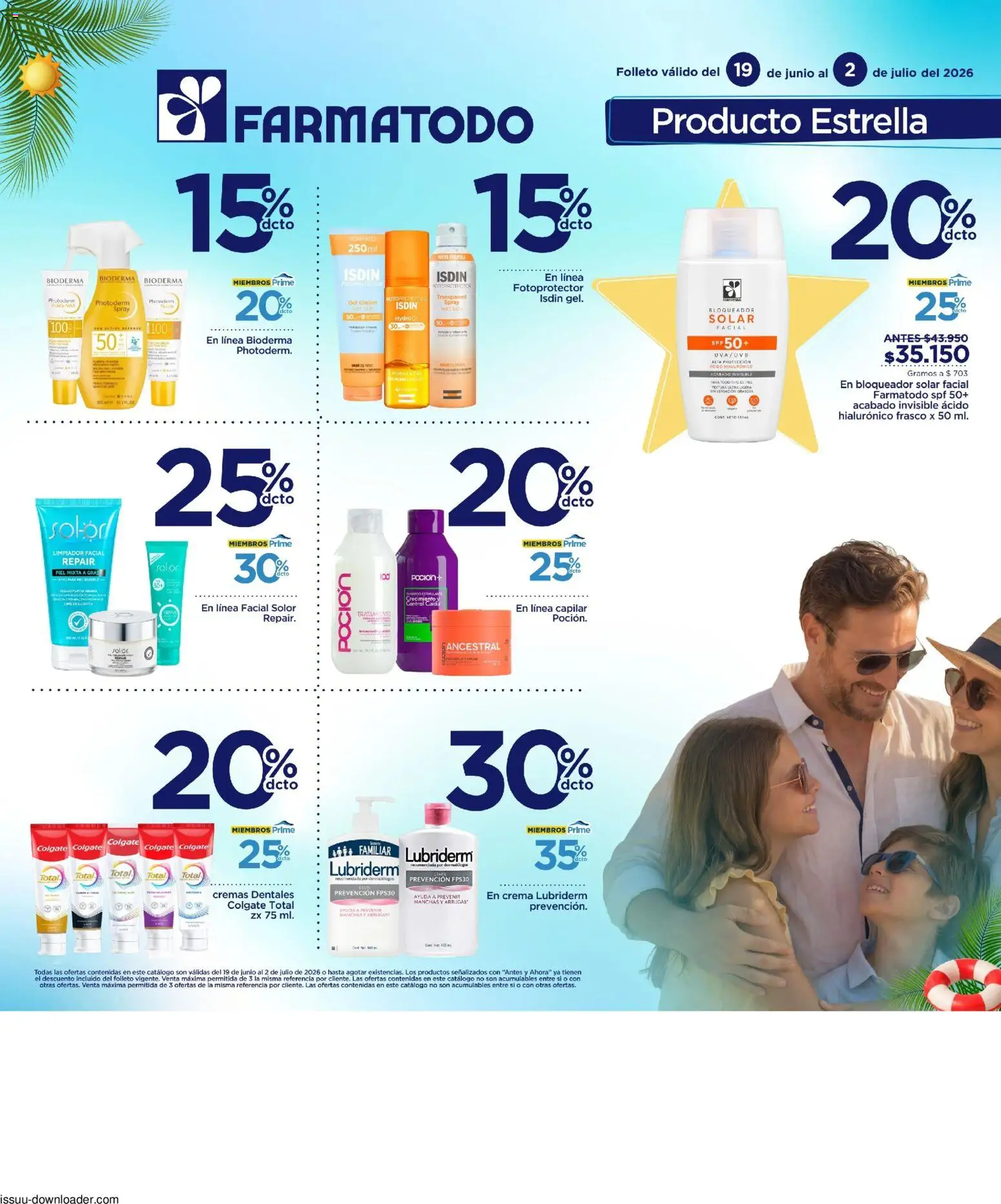  Vista previa del prospecto FarmaTodo catálogo del almacen FarmaTodo válida del 19/06/2026 al 02/07/2026 - Bloqueador solar, Crema, Bloqueador, Limpiador facial, Limpiador, Frasco