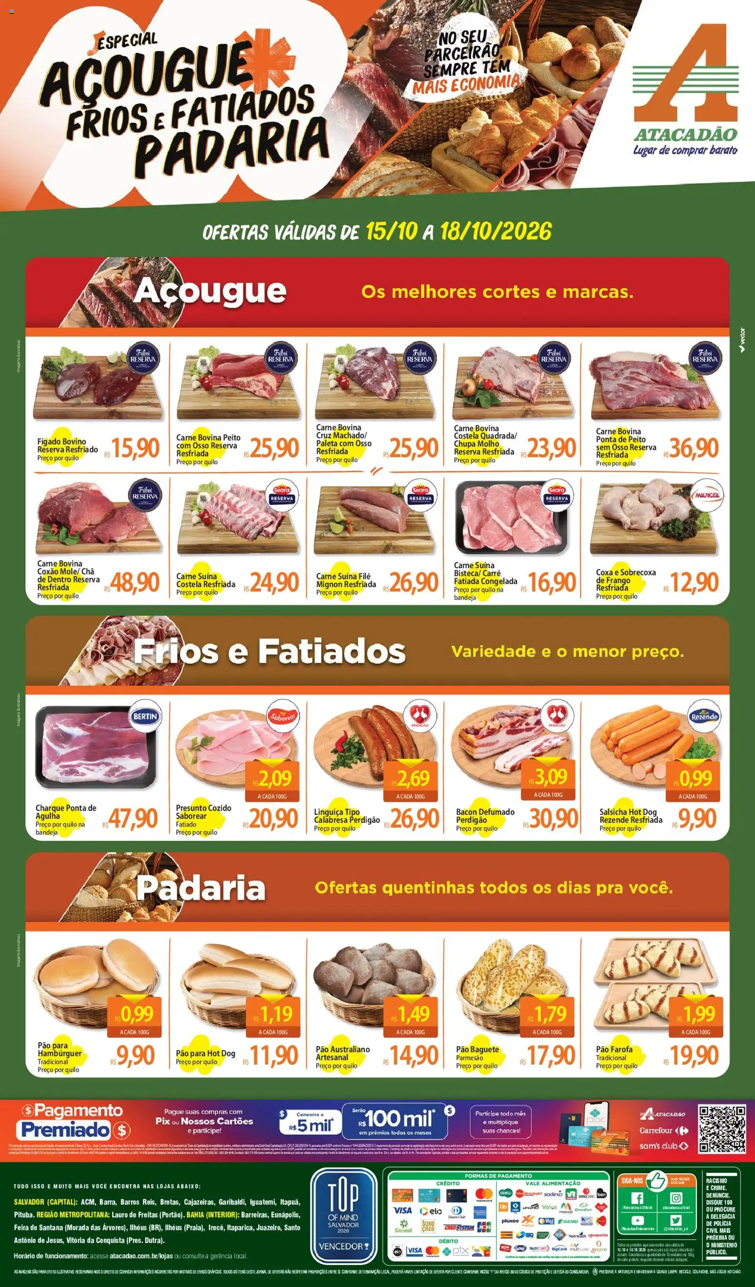 Pré-Visualização do folheto "Atacadão ofertas - BA" da loja Atacadão válido a partir de 15/10/2026