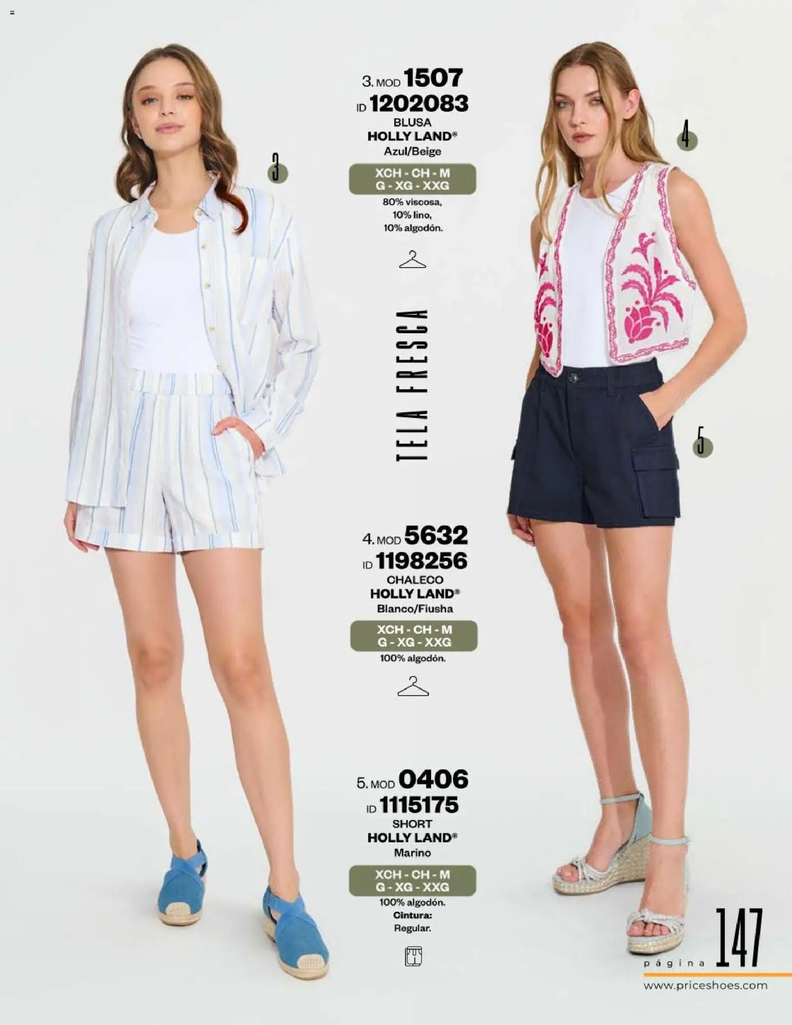 Vista previa las ofertas de la tienda Price Shoes - Catálogo Playa desde el 13/02/2026 - Short, Blusa, Chaleco