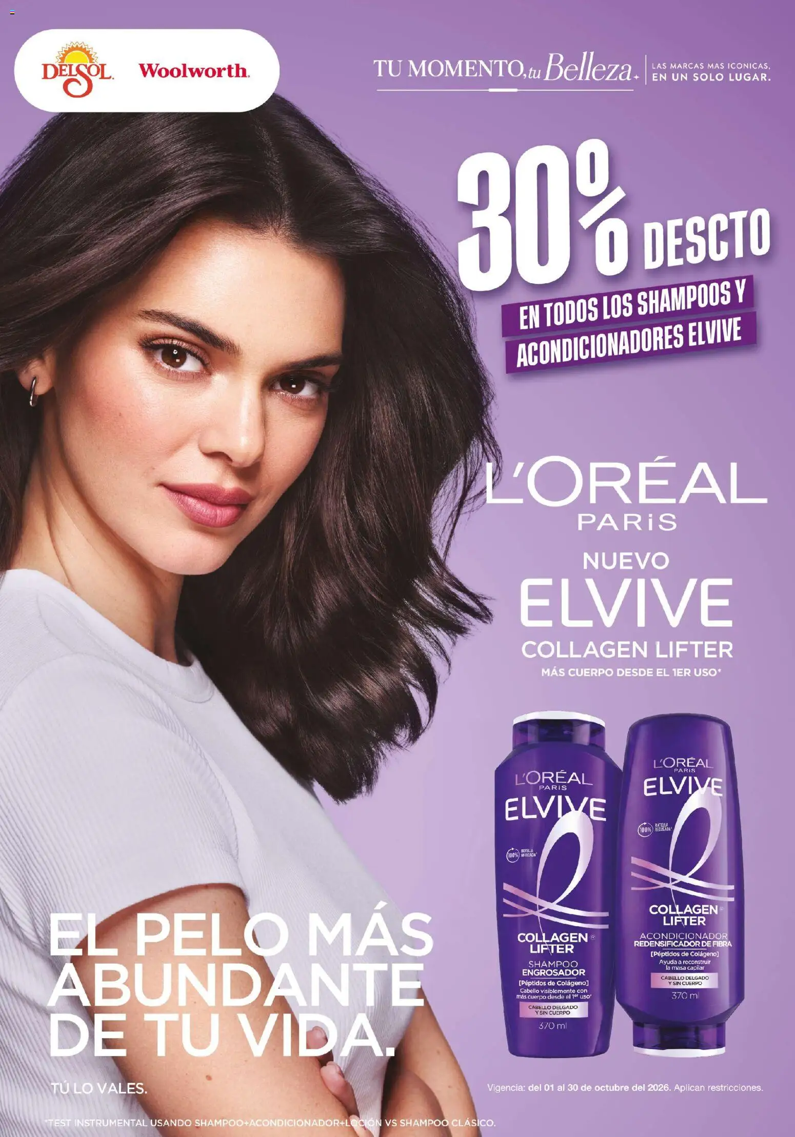 Vista previa las ofertas de la tienda Del Sol y Woolworth - Del Sol y Woolworth catálogo Tu momento, tu belleza solo desde el 01/10/2026 - Shampoo, Masa, Acondicionador