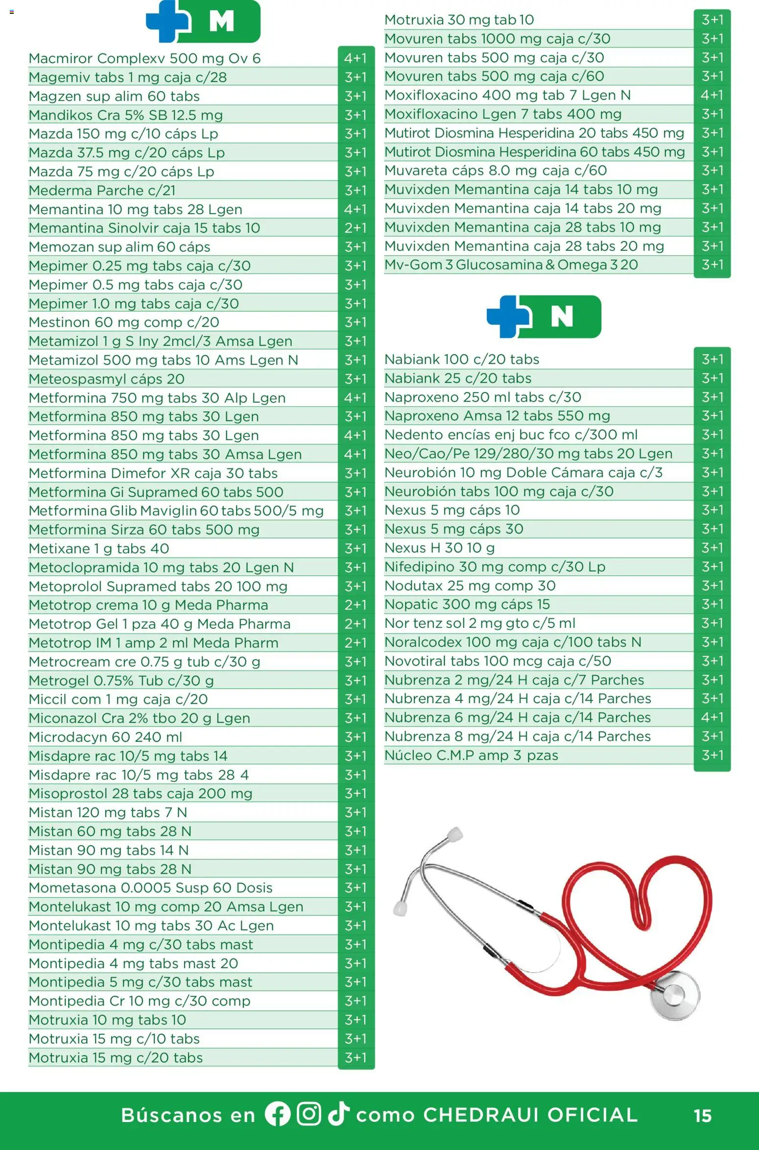 Vista previa las ofertas de la tienda Chedraui - Chedraui folleto Plan de farmacia desde el 01/07/2026 