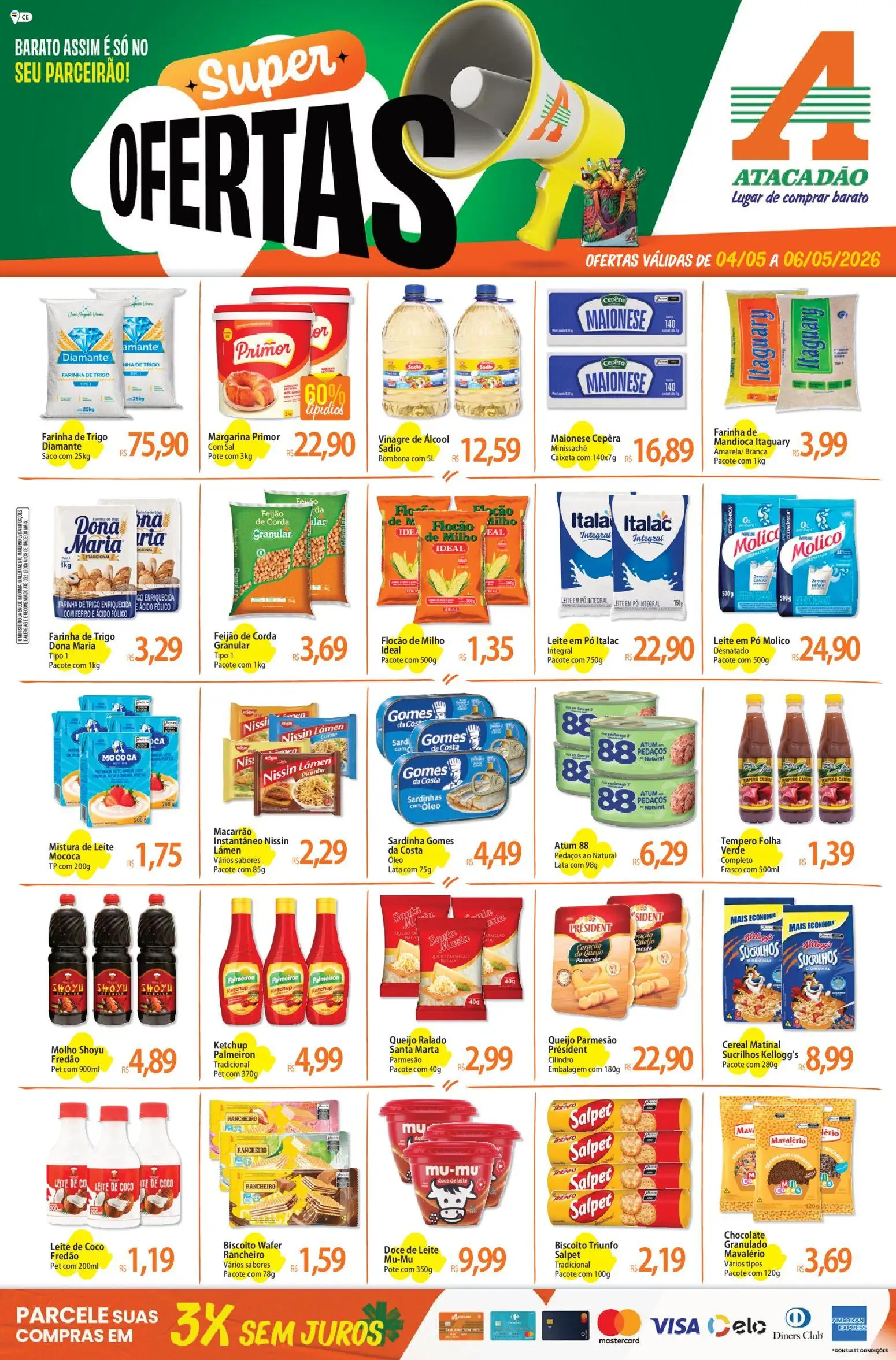 Pré-Visualização do folheto "Atacadão ofertas - CE" da loja Atacadão válido a partir de 04/05/2026