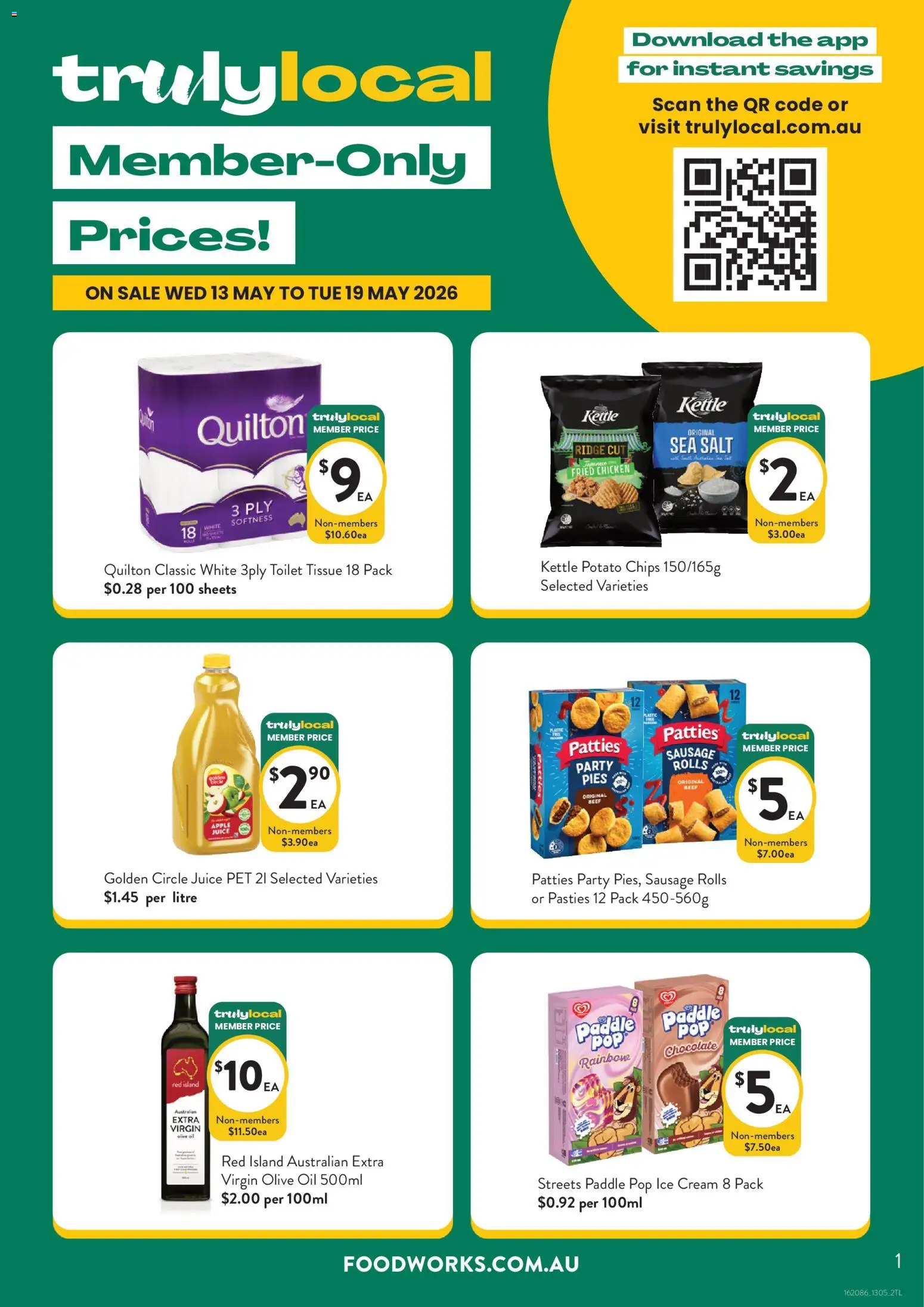Preview of catalogue Foodworks catalogue Truly local from shop Foodworks valid 13/05/2026