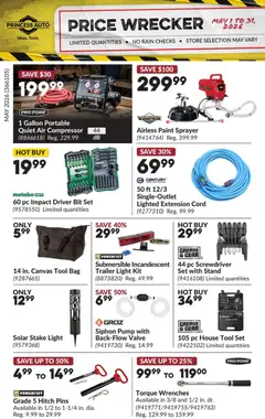 Un aperçu du dépliant Princess Auto flyer - Price Wrecker du magasin Princess Auto est valide à partir 1 mai 2026