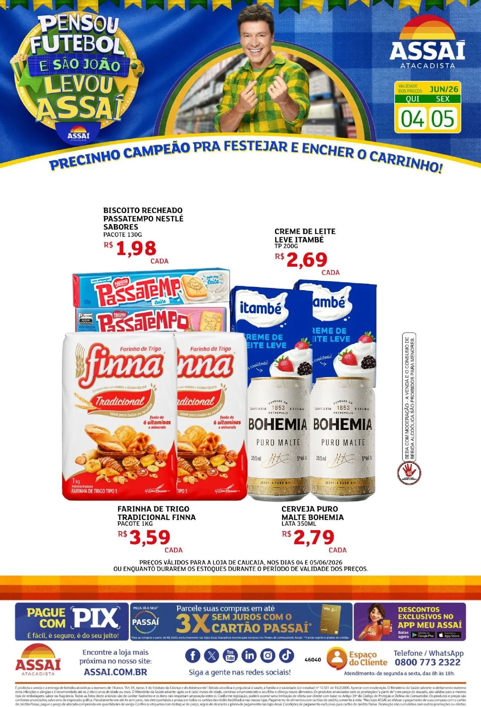 Pré-Visualização do folheto "Assaí Atacadista ofertas - CE" da loja Assaí Atacadista válido a partir de 04/06/2026