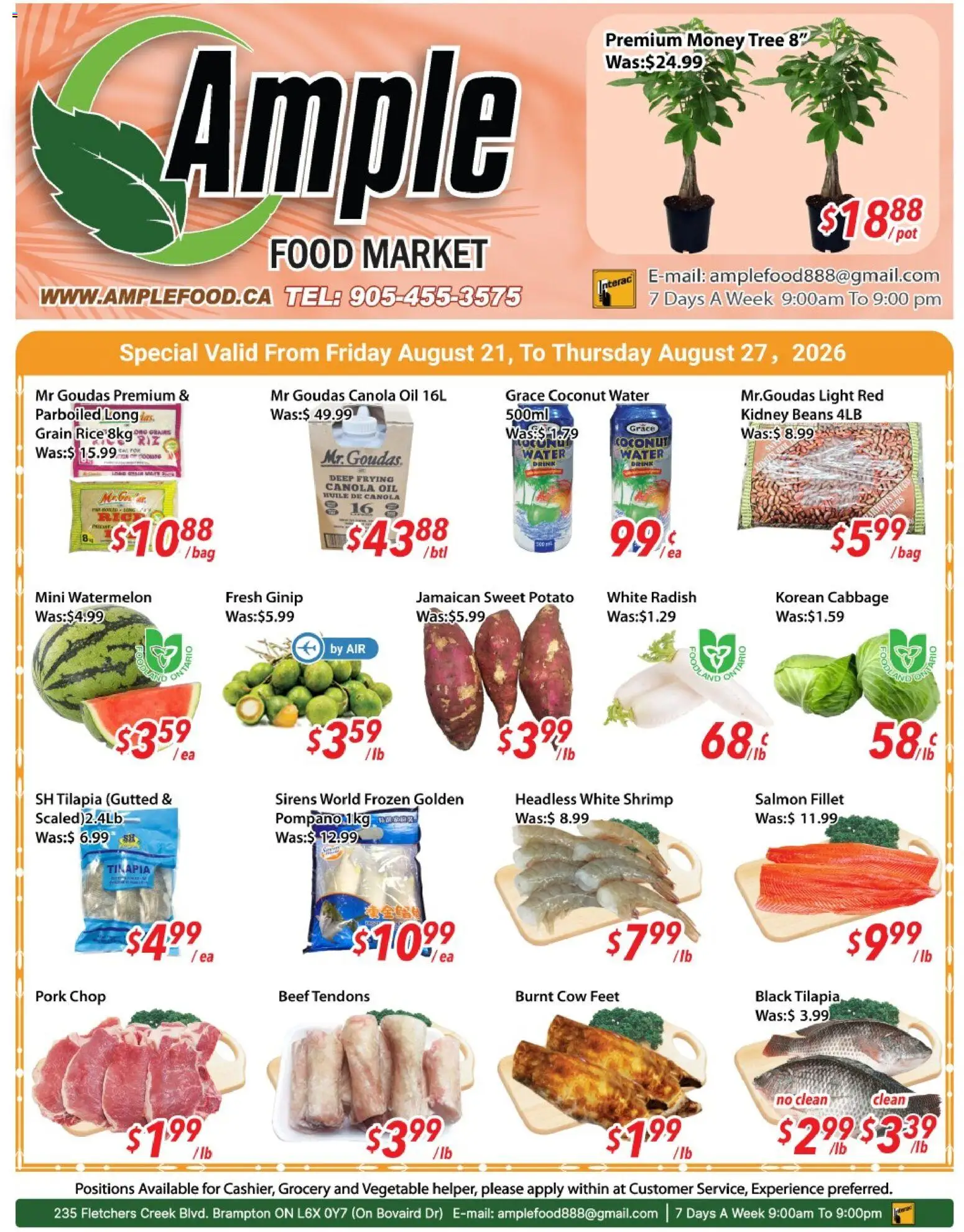 Preview of leaflet Ample Food Market weekly flyer / circulaire from shop Ample Food Market is valid from Aug 21, 2026