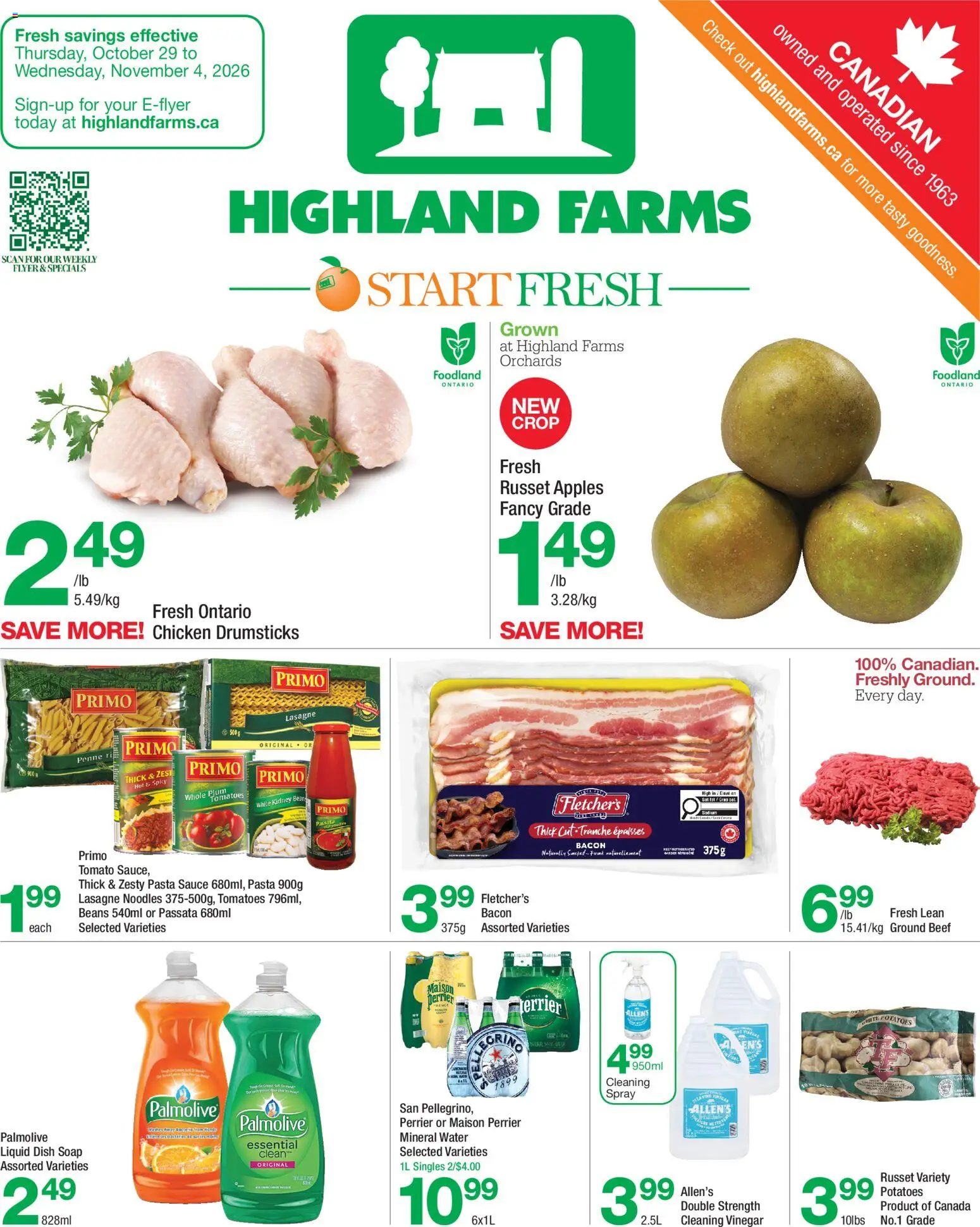 Preview of leaflet Highland Farms weekly flyer / circulaire from shop Highland Farms is valid from Oct 29, 2026