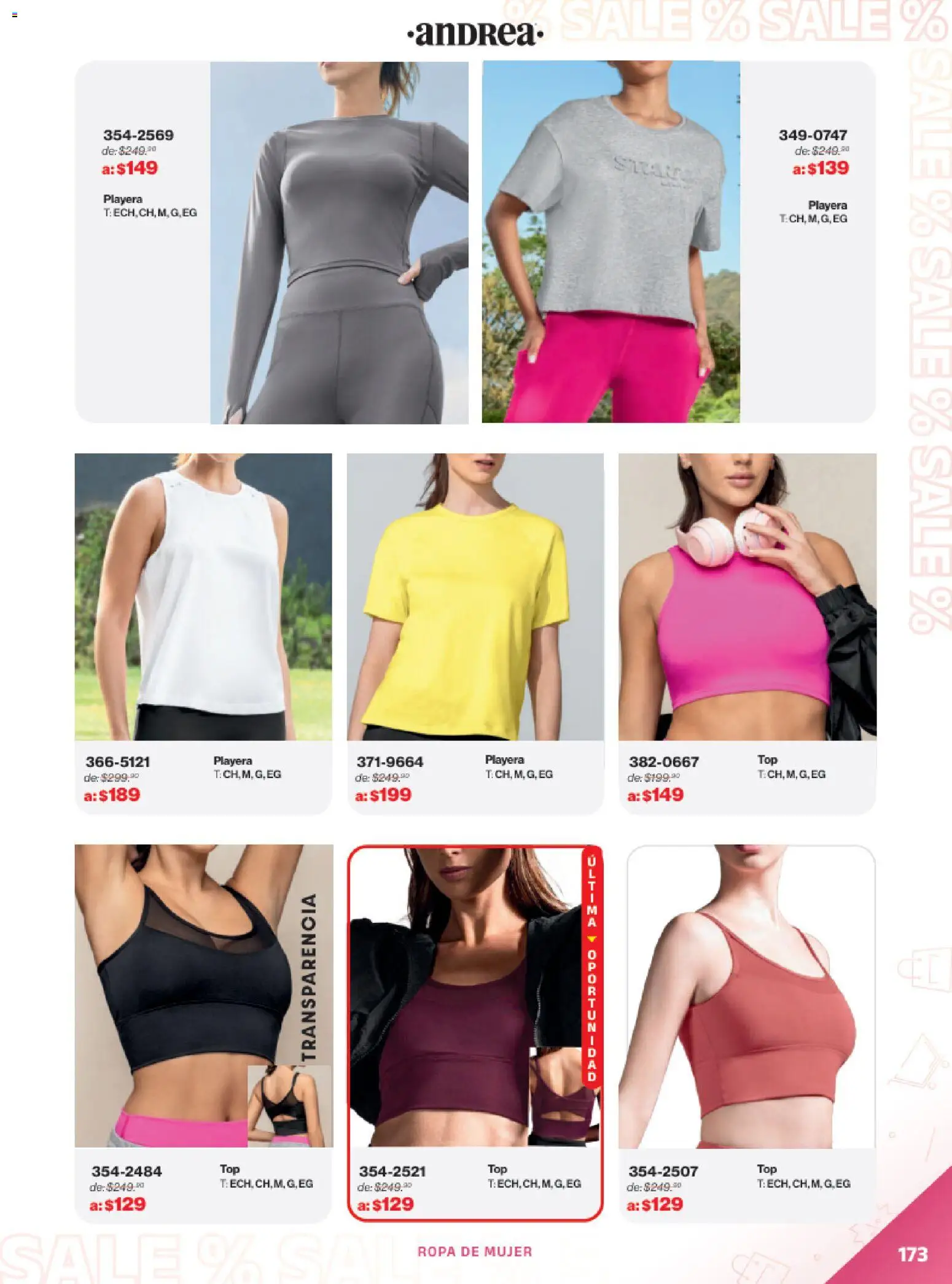 Vista previa las ofertas de la tienda Andrea - Catálogo Outlet desde el 21/12/2025 - Playera, Ropa