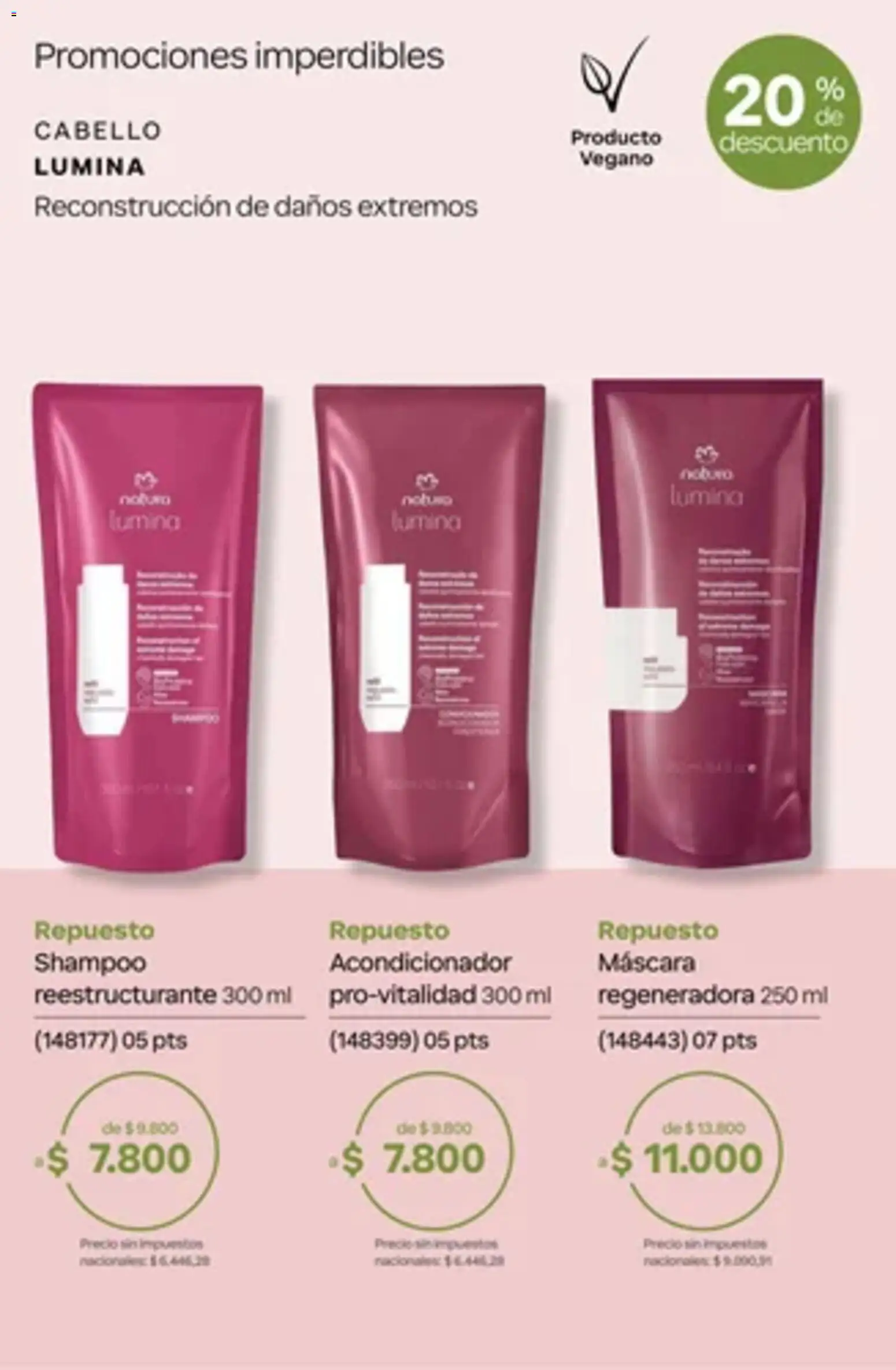 Vista previa del folleto de la tienda Natura válido desde el 01/10/2026 - Shampoo, Acondicionador, Máscara