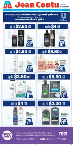 Preview of leaflet Jean Coutu Unilever Flyer from shop Jean Coutu is valid from Aug 06, 2026