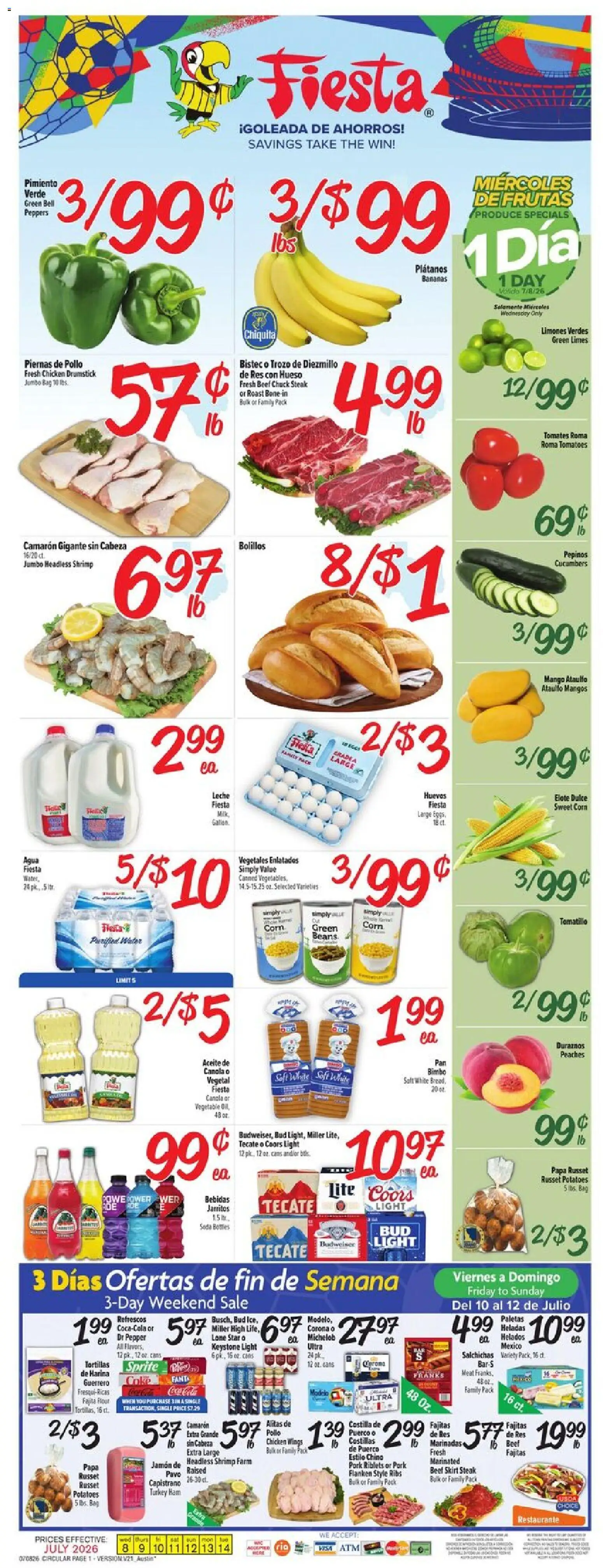 Fiesta Mart Weekly Ad from 07/08/2026 >> Flyer
