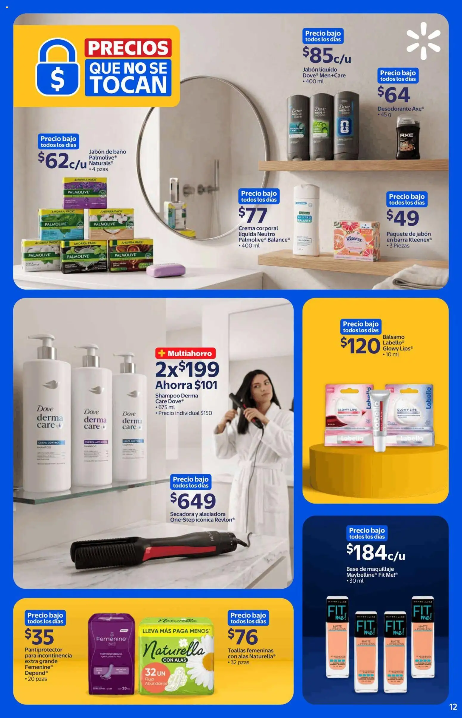 Vista previa las ofertas de la tienda Walmart - Walmart folleto Precios que no se tocan desde el 21/09/2026 - Maquillaje, Shampoo, Baño, Crema, Barra, Toallas, Crema corporal, Jabón líquido