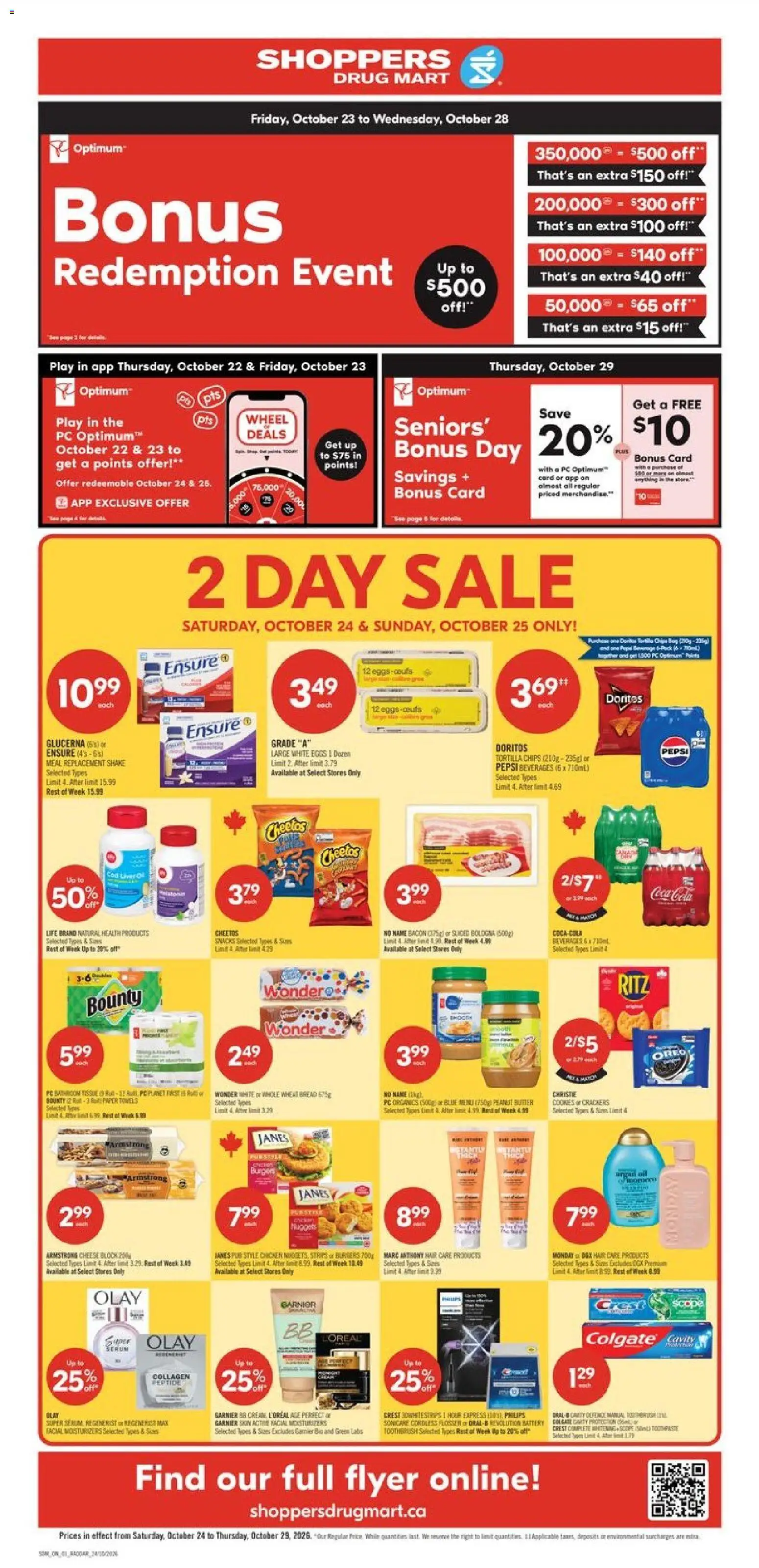 Preview of leaflet Shoppers weekly flyer / circulaire from shop Shoppers is valid from Oct 24, 2026