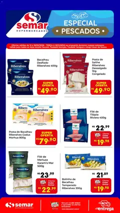 Pré-Visualização do folheto "Semar Supermercado ofertas Pescados" da loja Semar Supermercado válido a partir de 12/05/2026