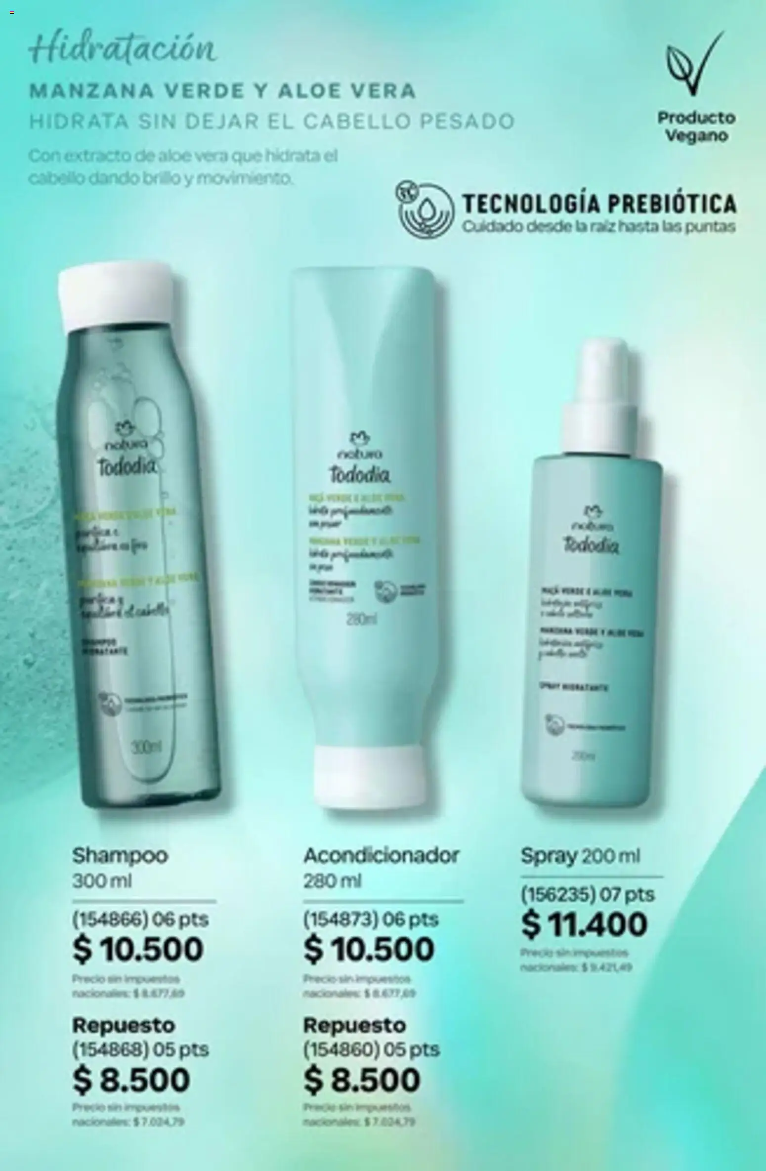 Vista previa del folleto de la tienda Natura válido desde el 01/10/2026 - Manzana, Shampoo, Aloe Vera, Acondicionador, Brillo