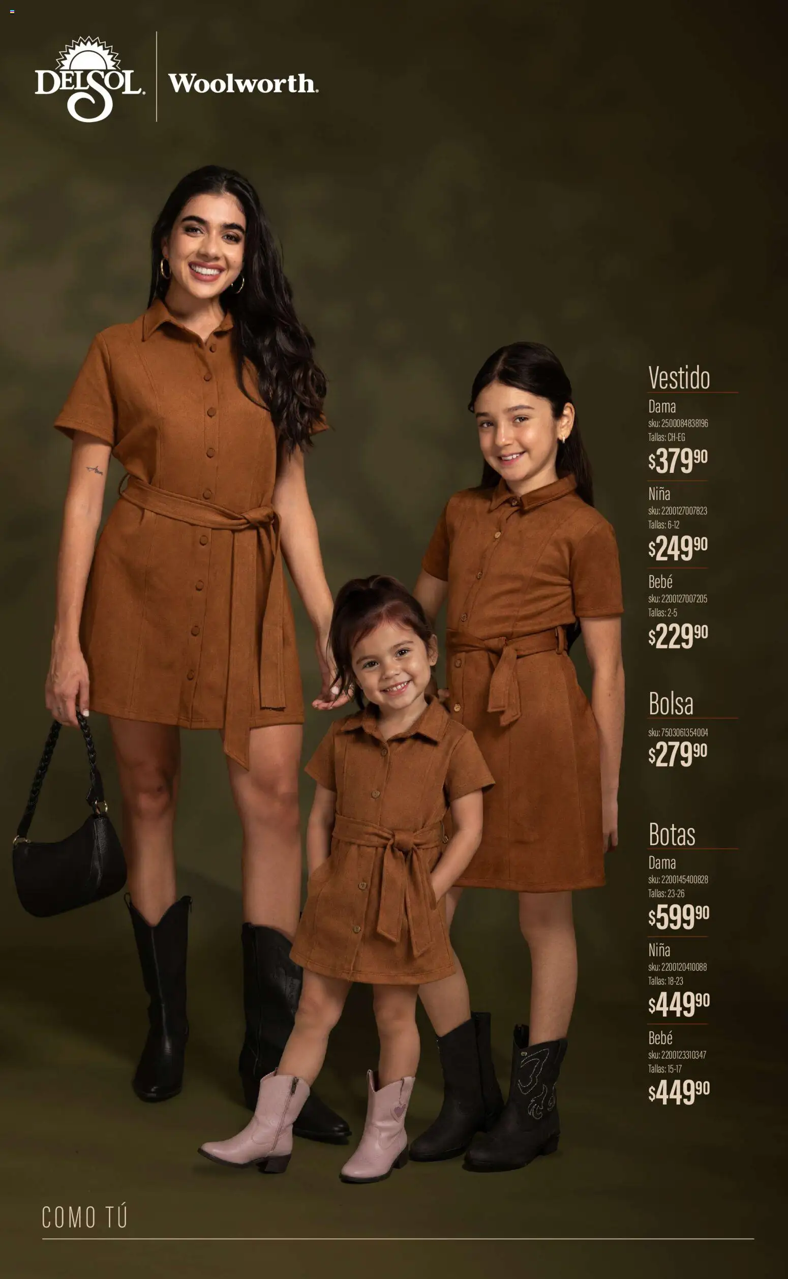 Vista previa las ofertas de la tienda Del Sol y Woolworth - Del Sol y Woolworth catálogo Luce el Otoño desde el 01/10/2026 - Vestido, Botas, Bolsa