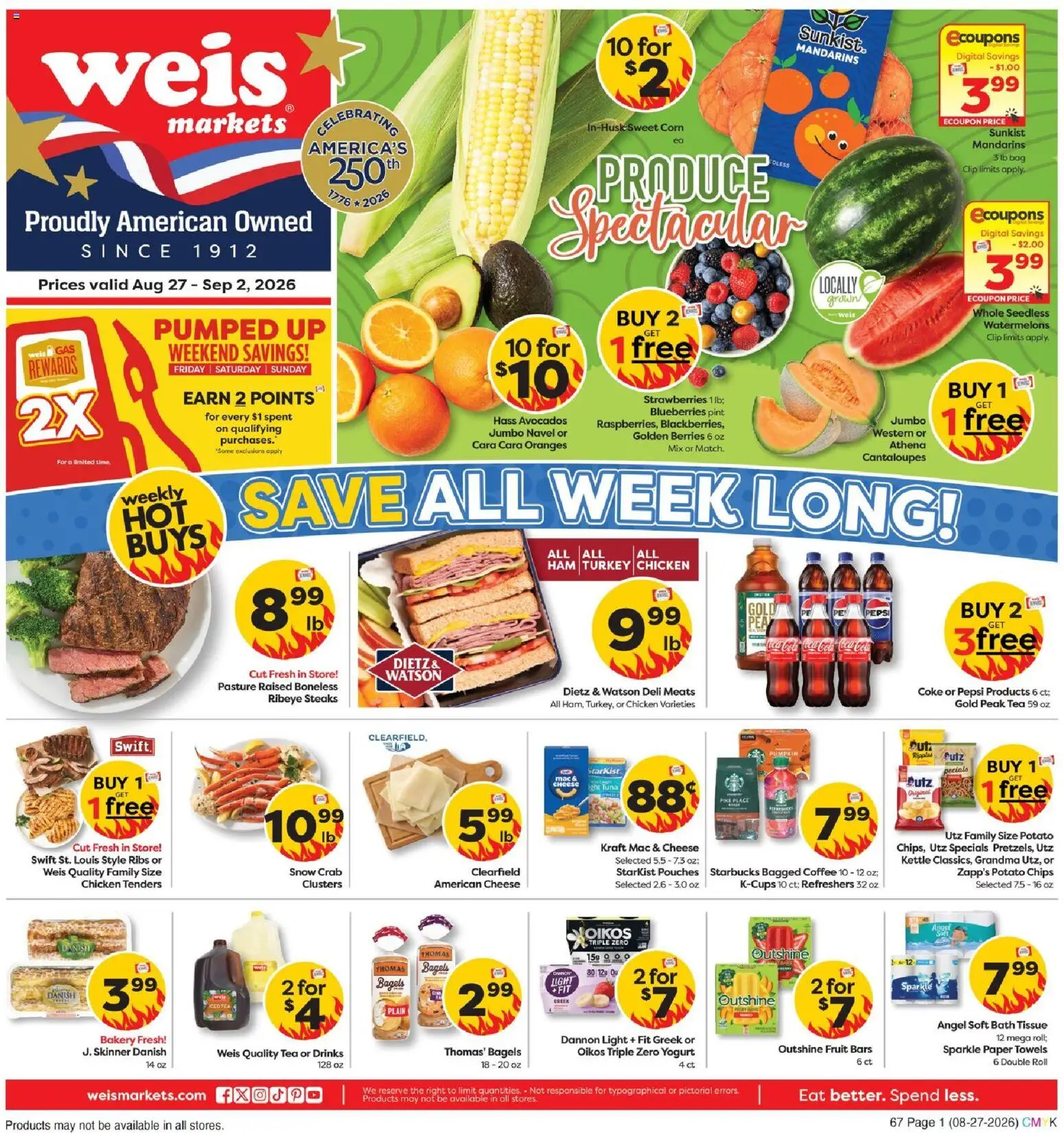 Ad Preview of Weis Weis Weekly Circular - MD from 08/27/2026
