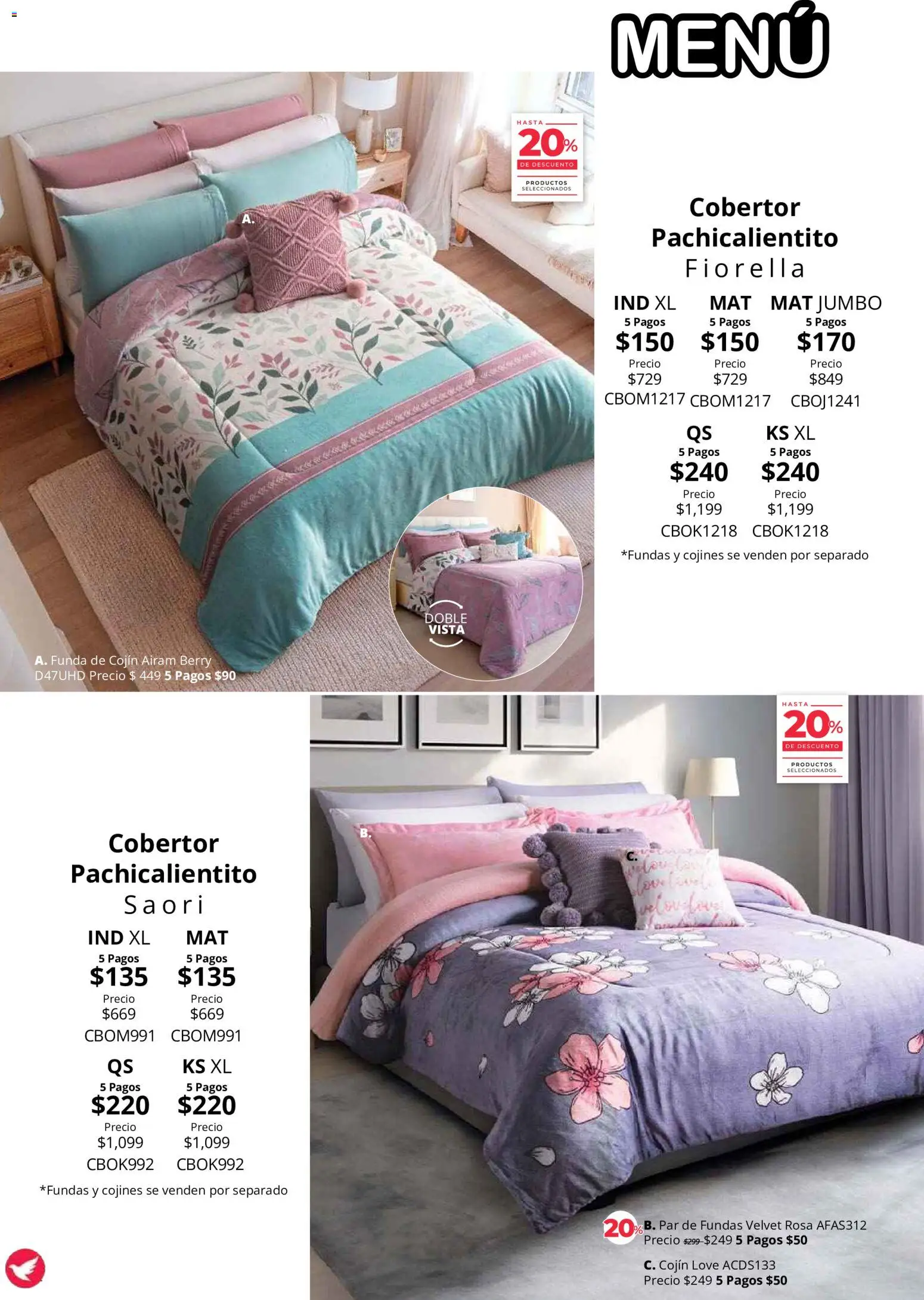 Vista previa las ofertas de la tienda Colchas Concord - Colchas Concord catálogo Colección Cobertor desde el 01/08/2026 