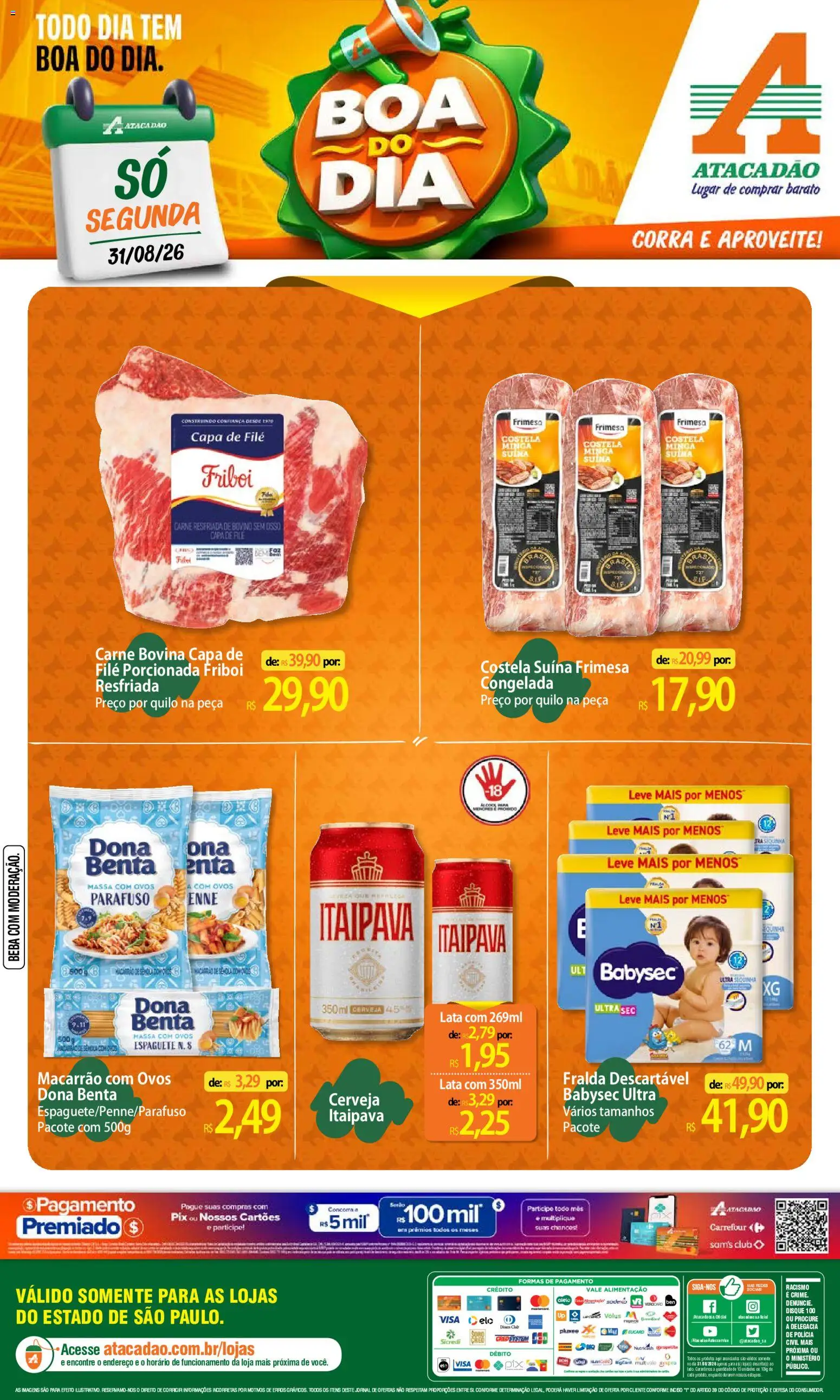 Pré-Visualização do folheto "Atacadão ofertas - SP" da loja Atacadão válido a partir de 31/08/2026