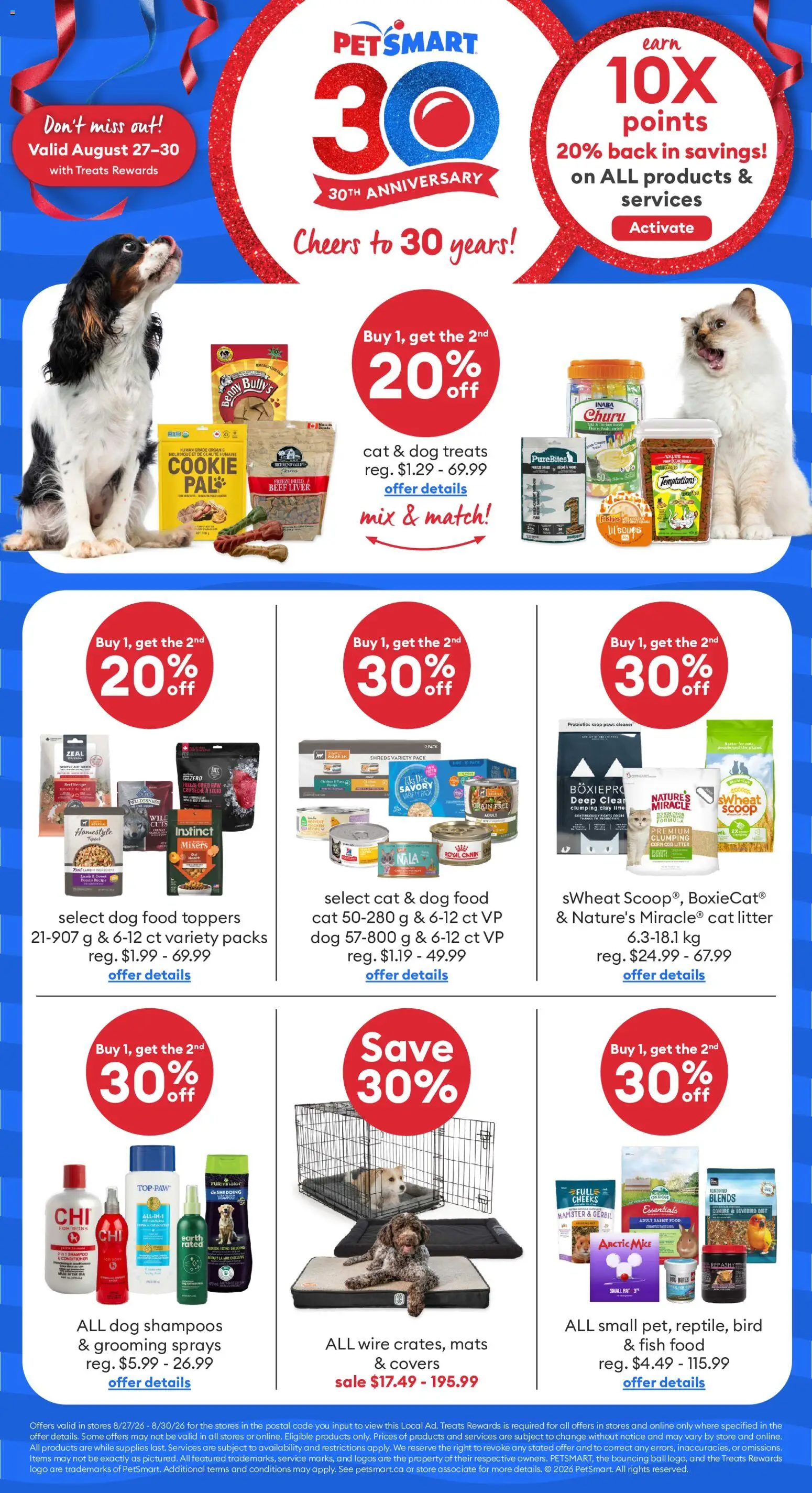 Preview of leaflet Petsmart weekly flyer / circulaire from shop Petsmart is valid from Aug 27, 2026