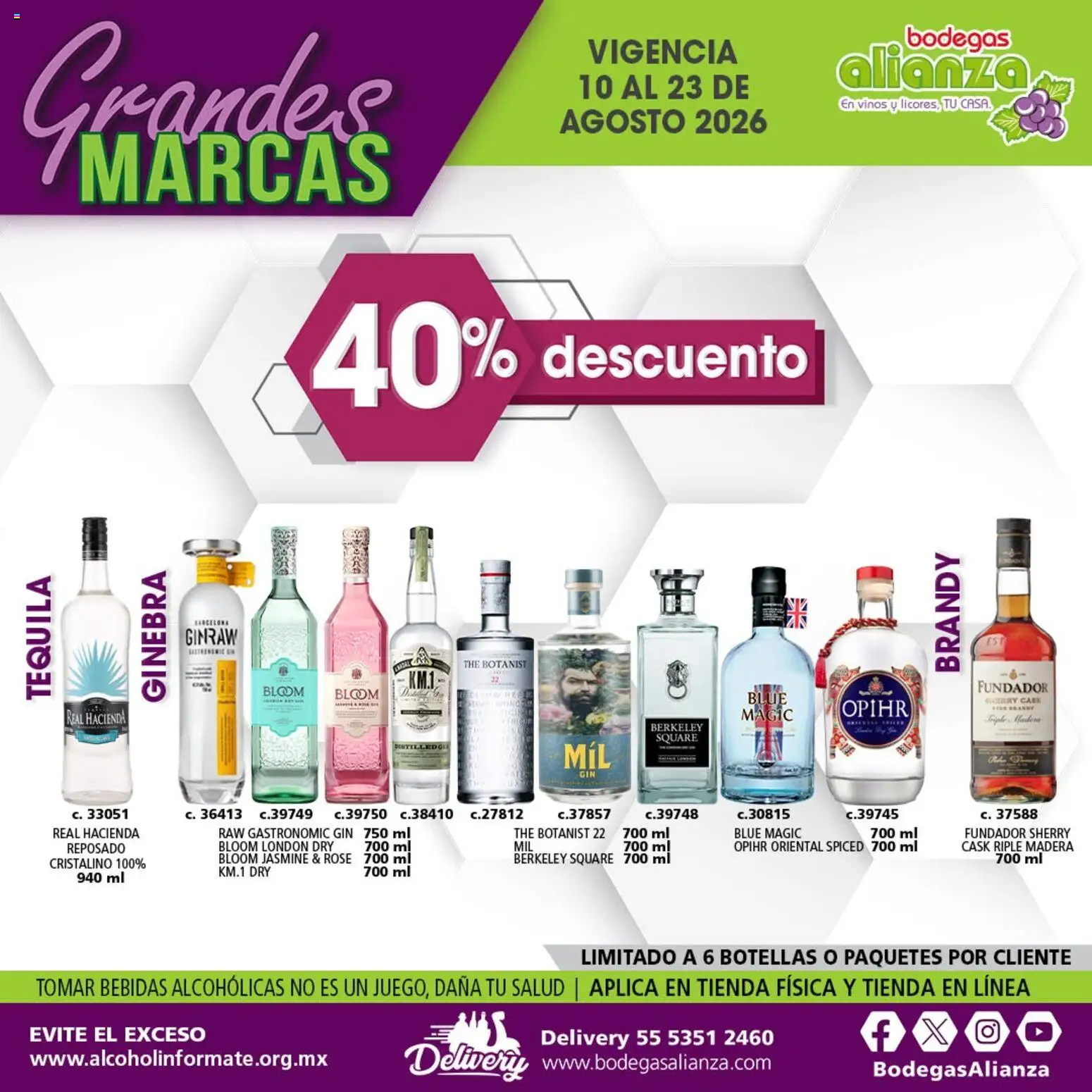 Vista previa las ofertas de la tienda Bodegas Alianza - Bodegas Alianza catálogo Grandes Marcas desde el 10/08/2026 