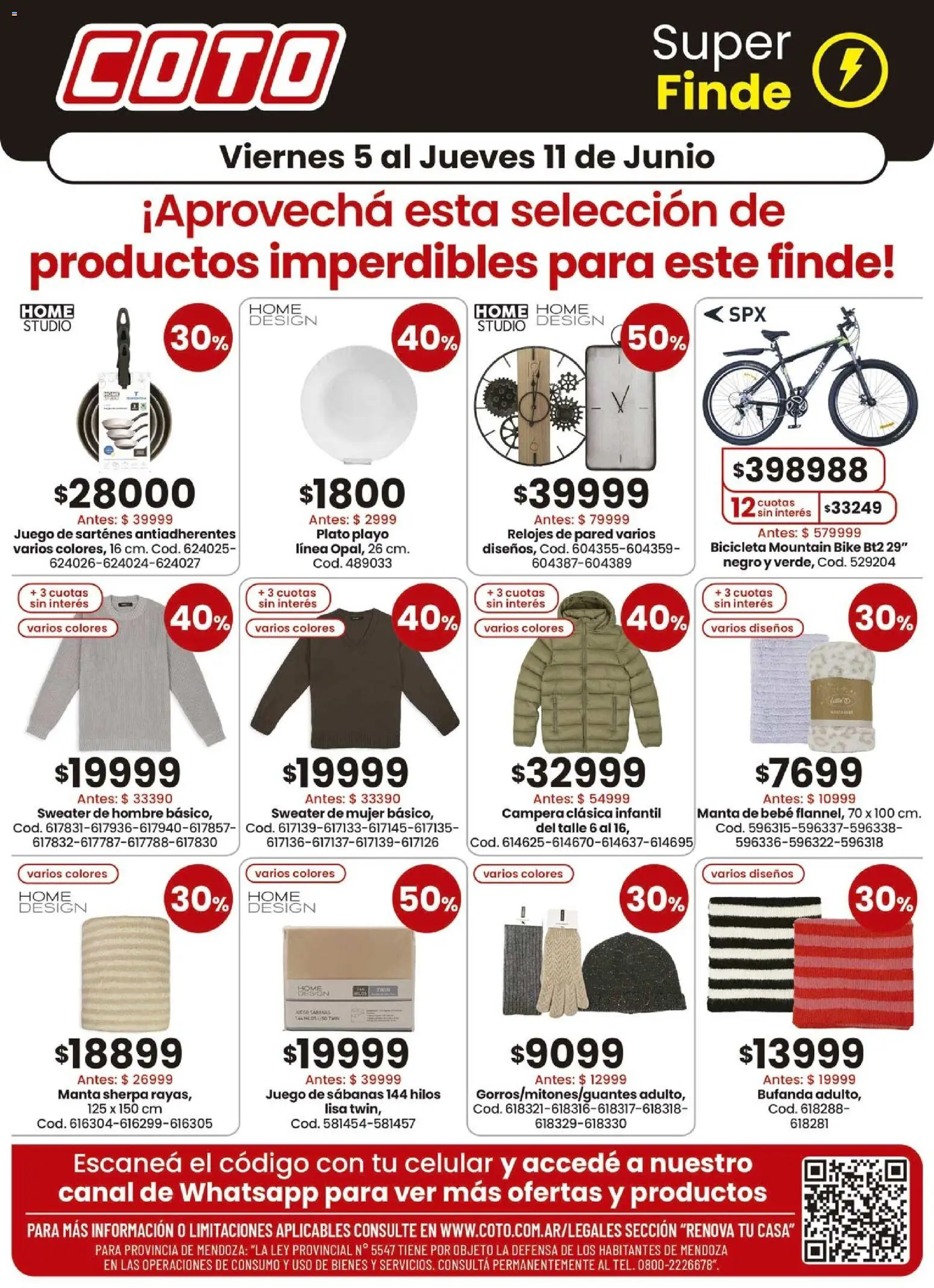Vista previa del folleto de la tienda Coto válido desde el 05/06/2026 - Celular, Sweater, Sabanas, Campera, Bufanda, Manta