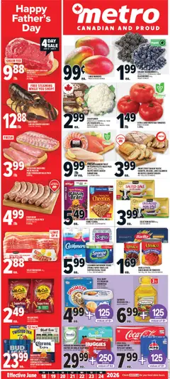 Un aperçu du dépliant Metro weekly flyer - Québec du magasin Metro est valide à partir 18 juin 2026