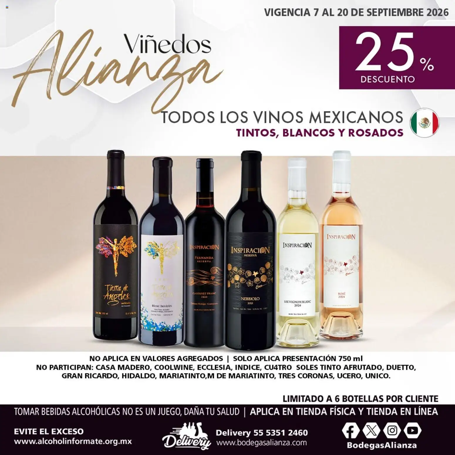 Vista previa las ofertas de la tienda Bodegas Alianza - Bodegas Alianza catálogo Viñedos Alianza desde el 07/09/2026 