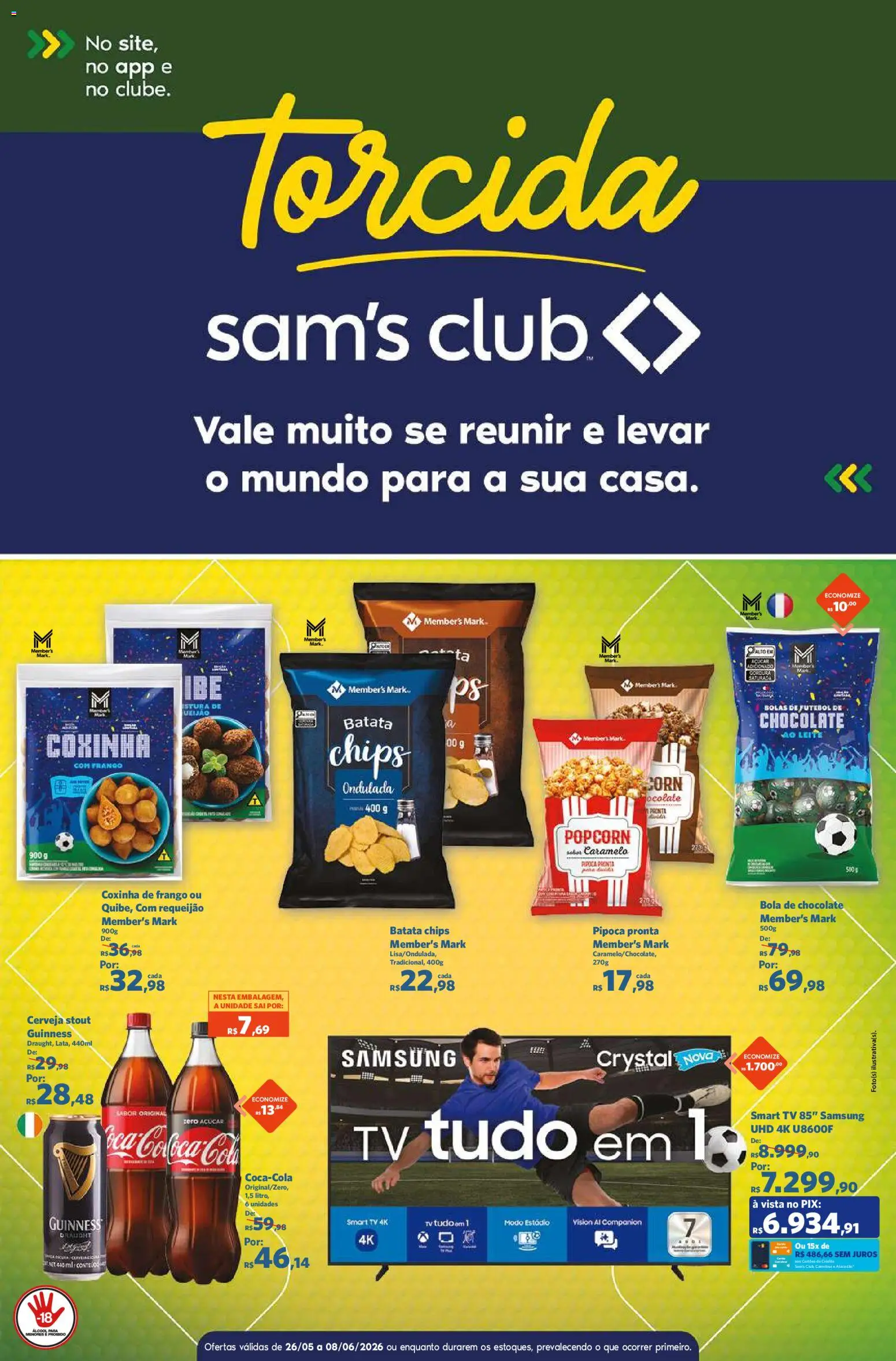Pré-Visualização do folheto "Sam's Club ofertas Torcida" da loja Sam's Club válido a partir de 26/05/2026