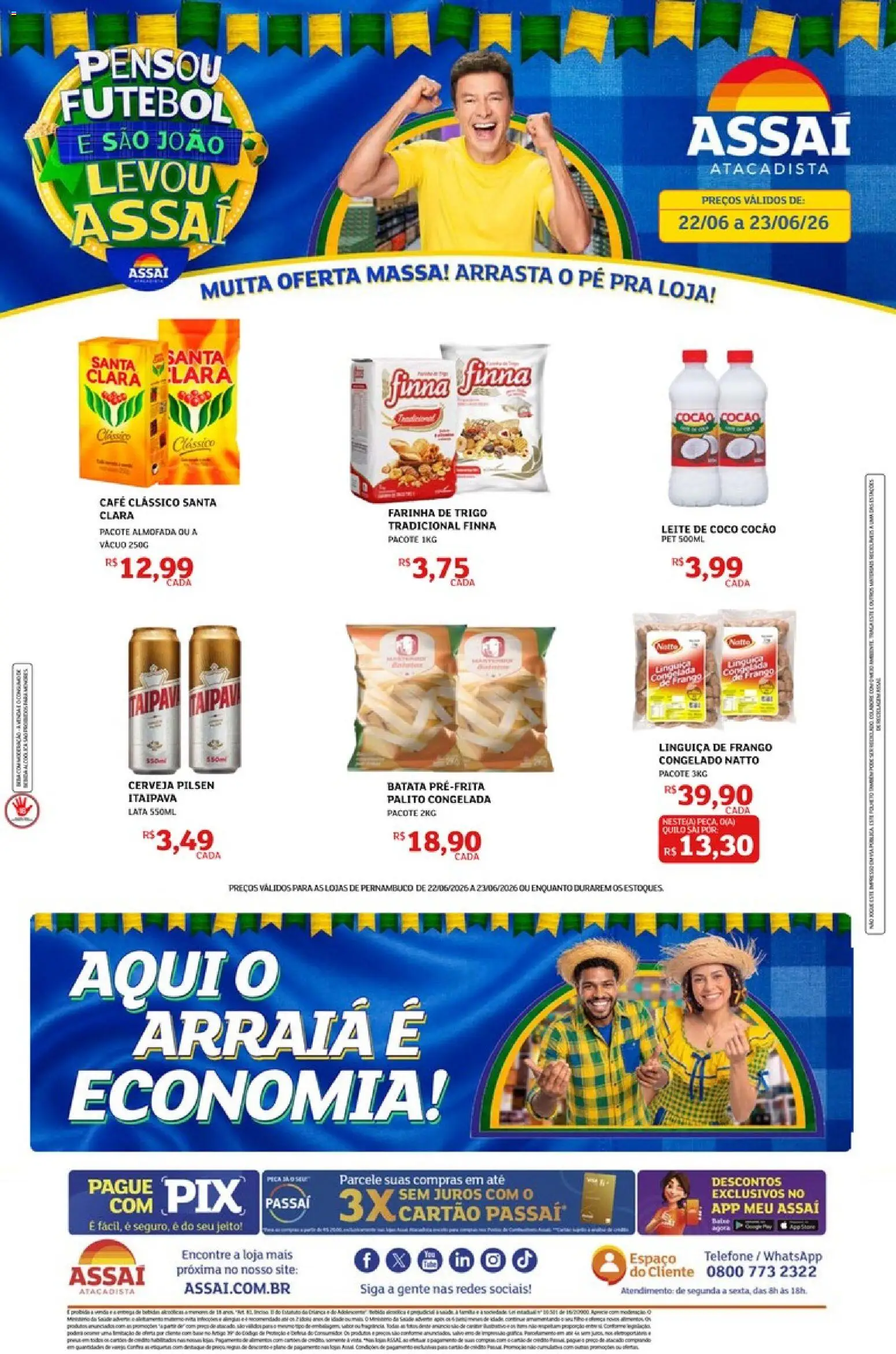 Pré-Visualização do folheto "Assaí Atacadista ofertas - PE" da loja Assaí Atacadista válido a partir de 21/06/2026